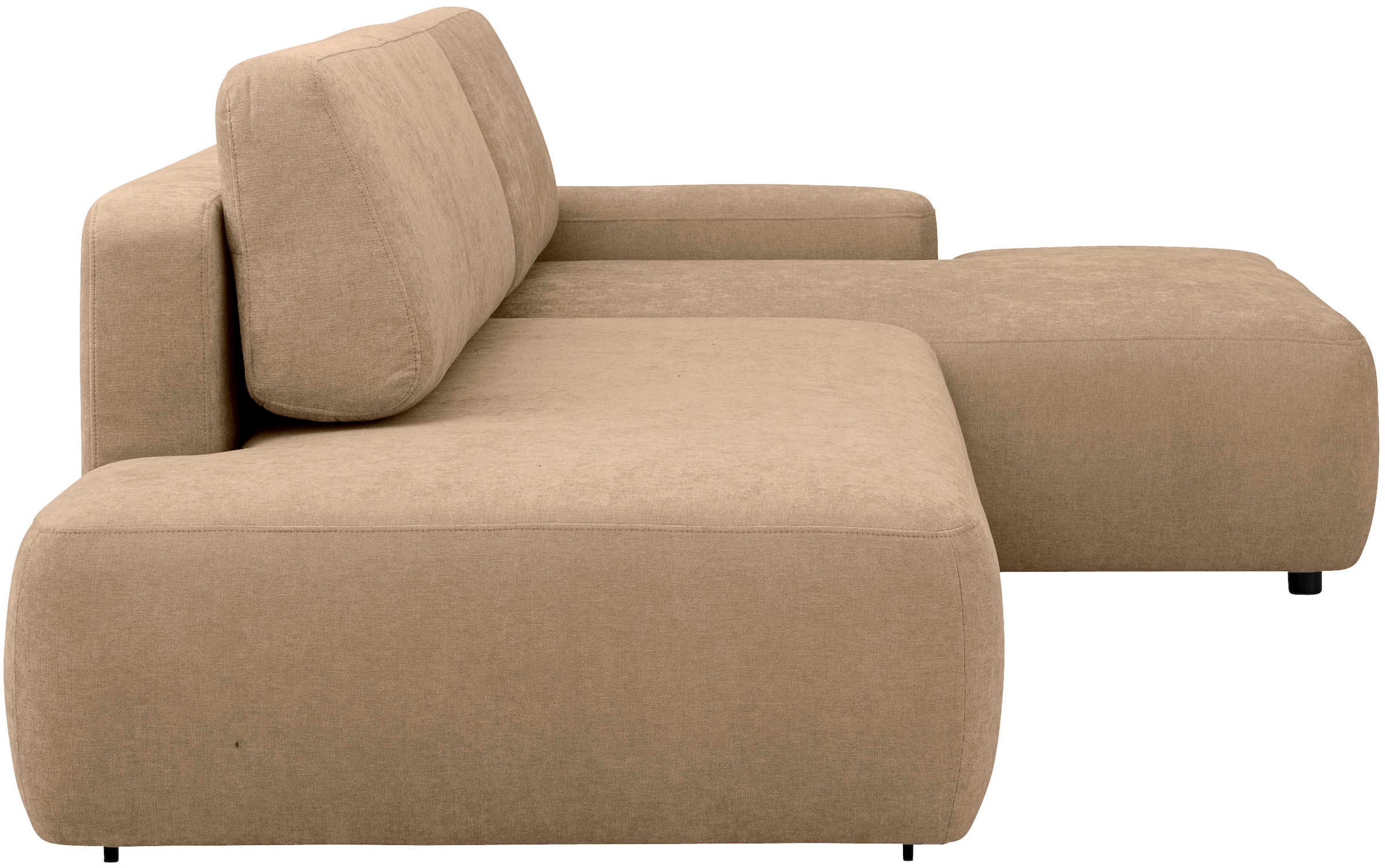 INOSIGN Ecksofa »TORGE, Schlafsofa Cord, Samtvelours u. Strukur fein, Couch in L-Form«, Schlaffunktion und Bettkasten, Liegefläche: 210x125 cm, neues Design