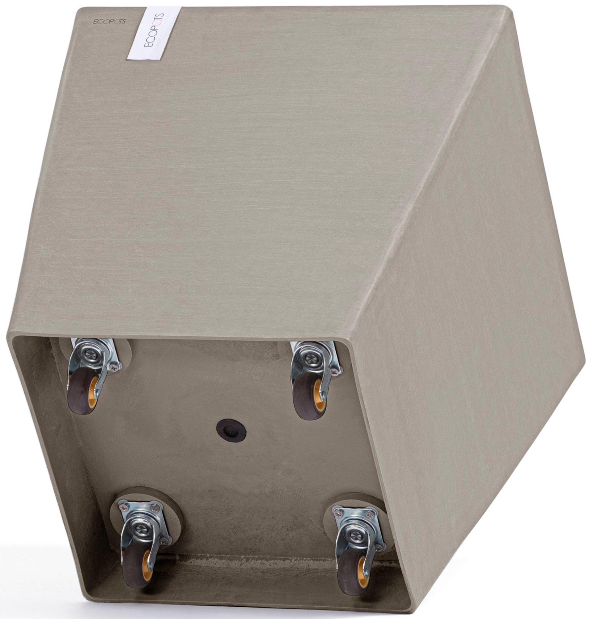 ECOPOTS Blumentopf »Rotterdam mit Rollen 50 Taupe«, für innen und außen: frostsicher, bruchsicher und lichtbeständig