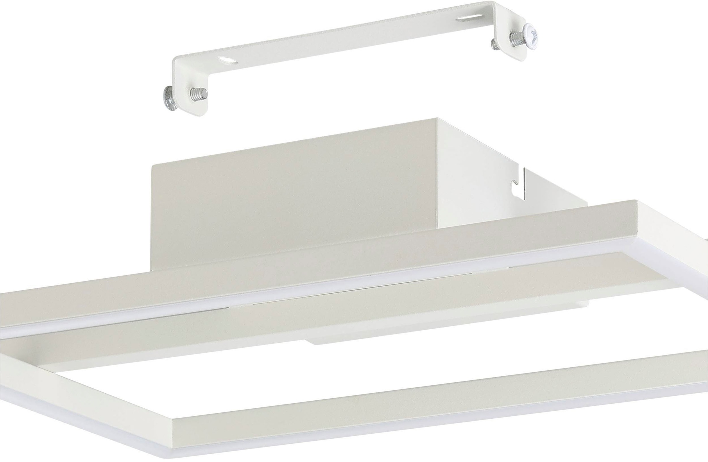 EGLO Deckenleuchte »Amandolo Deckenlampe RGB Backlight Fernbedienung inkl. geometrisch« LED-Modul 1 Stk. Kaltweiß | RGB Wand-/Deckenleuchte - L40 x B20 x H6,5 cm - weiß - 17W inkl.