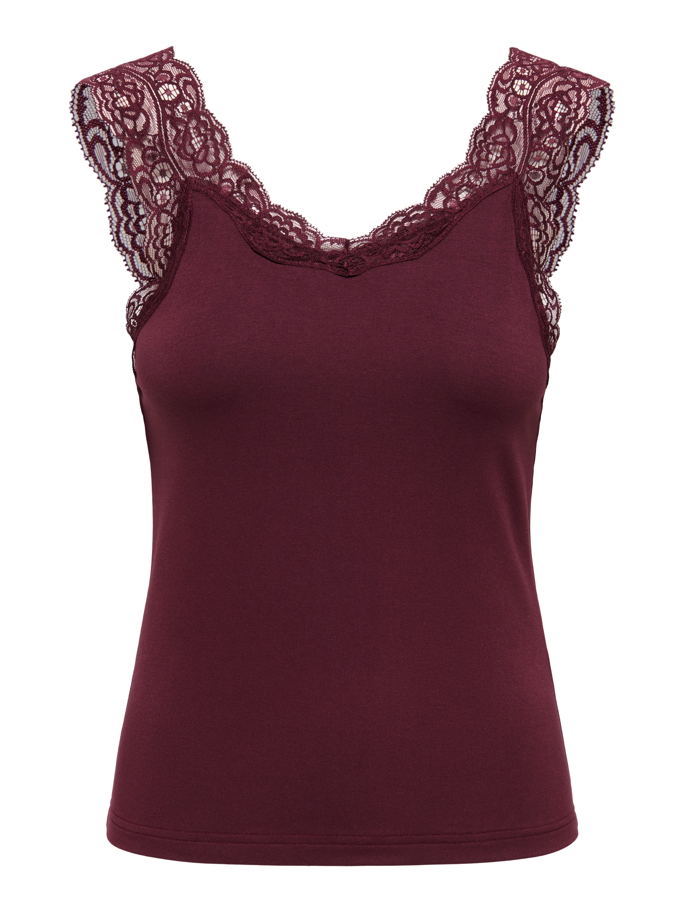 ONLY Spitzentop »ONLLUNI TANK TOP WITH LACE DETAIL CS JRS« Viskosemischung, regular fit