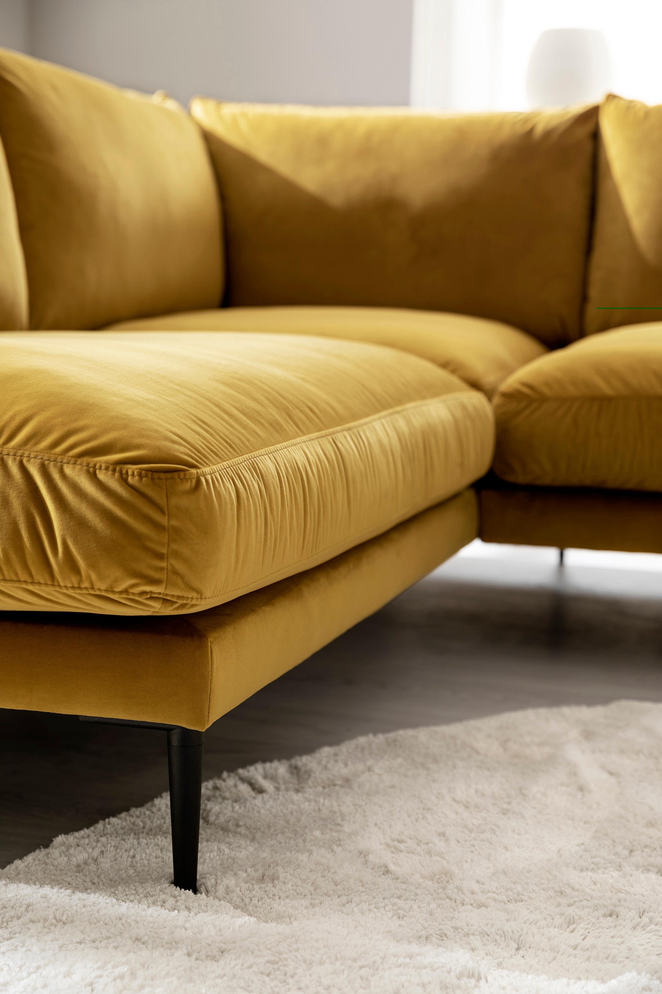 Trends by HG Polsterecke »Svea L-Form«, Ottomane rechts oder links, mit Metallfuß, frei im Raum stellbar