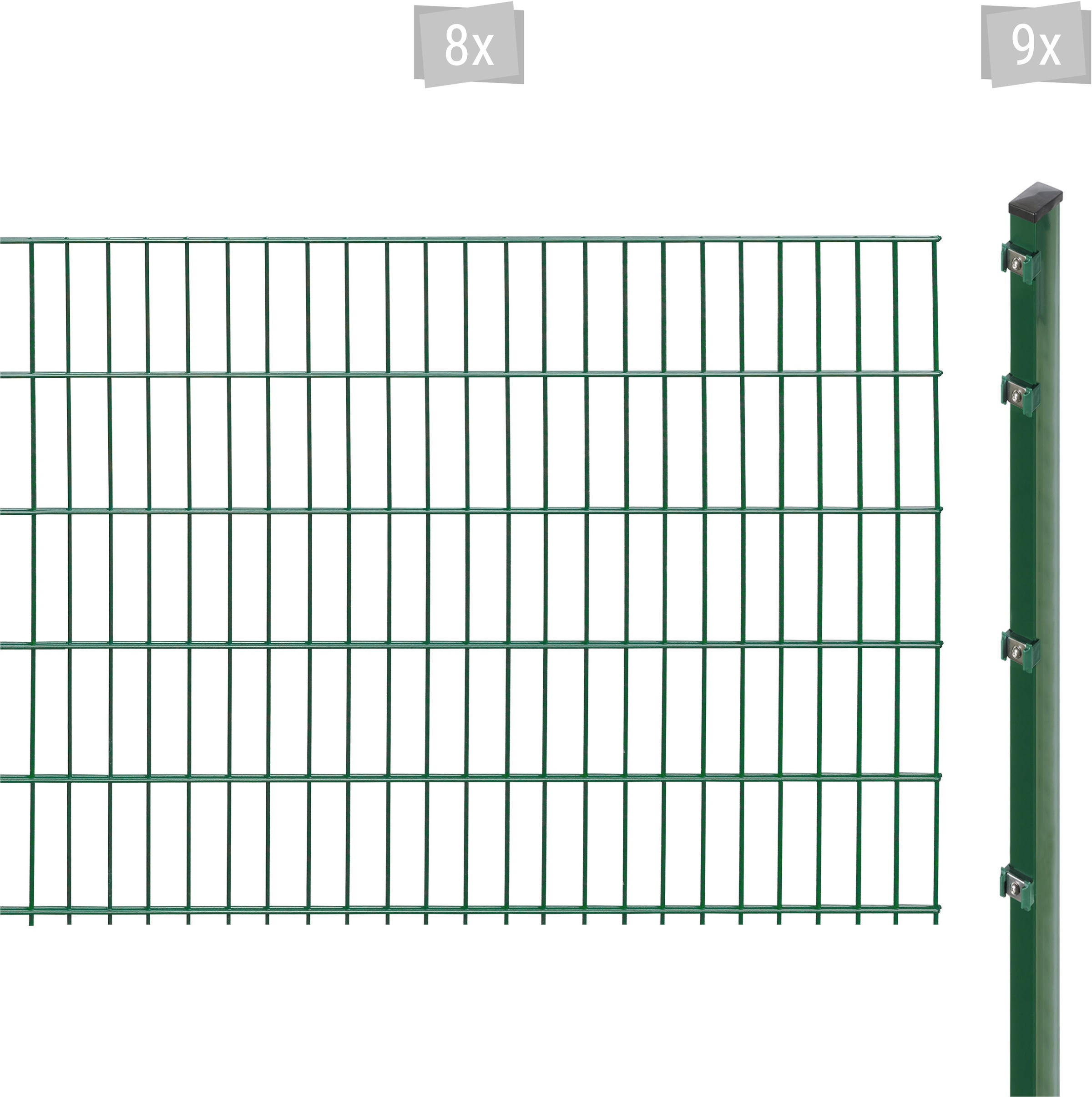 Arvotec Doppelstabmattenzaun »EXCLUSIVE 103 zum Einbetonieren« Zaunhöhe 103 günstig online kaufen