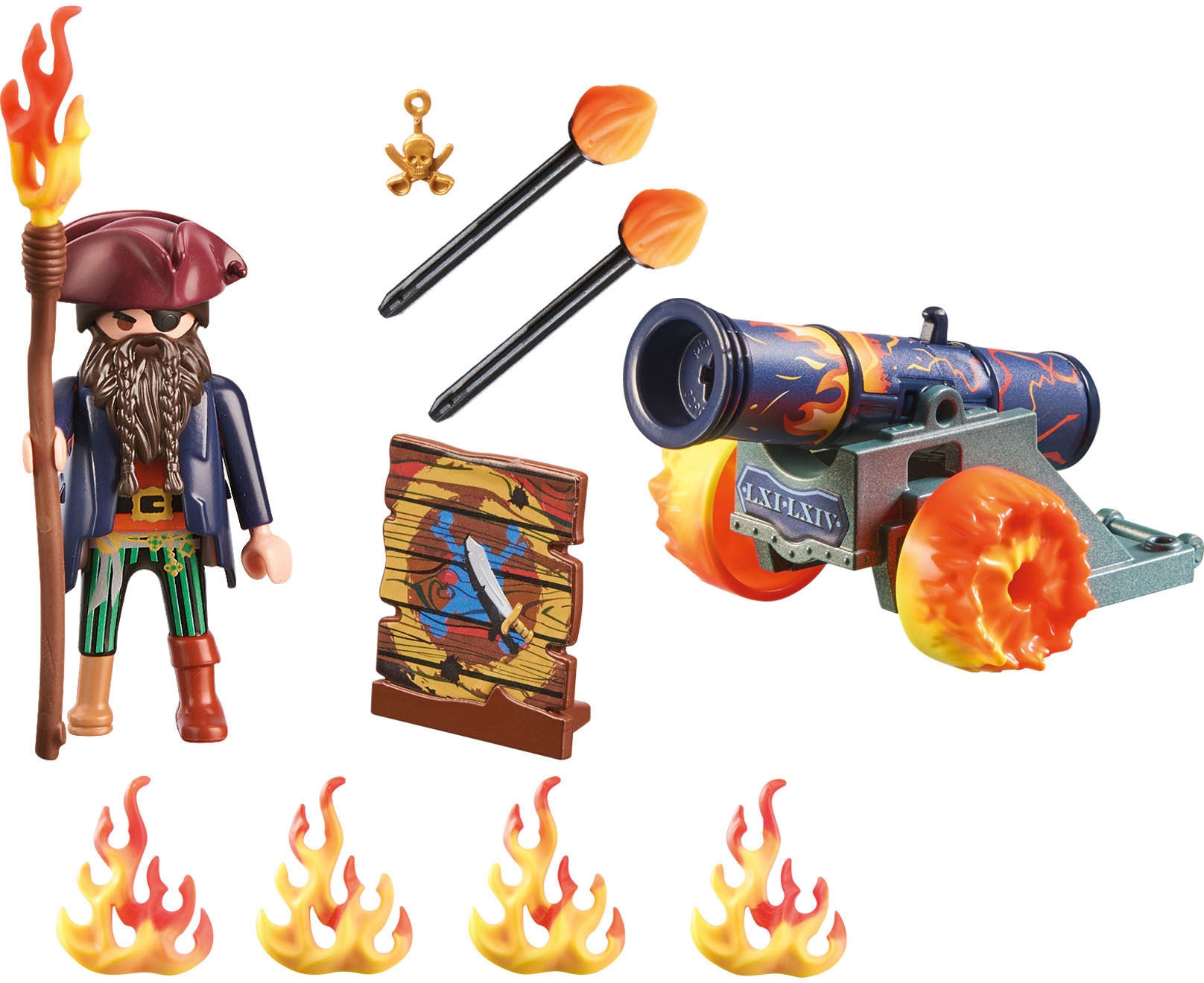 Playmobil® Konstruktions-Spielset »Pirat mit Kanone (71189), Pirates«, (19 St.), Made in Europe