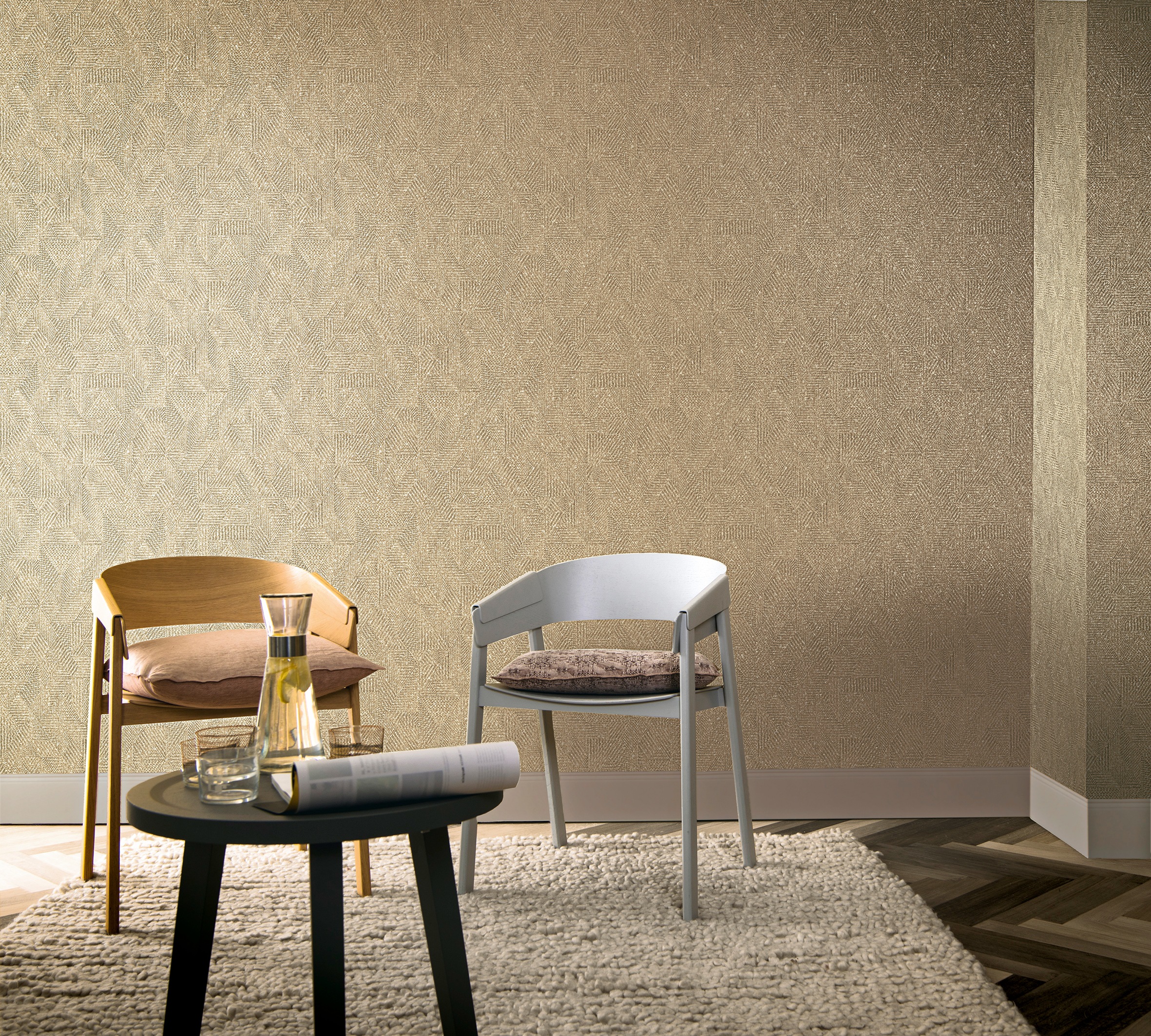 Marburg Vliestapete, geometrisch, moderne Tapete für Wohnzimmer Schlafzimmer Küche