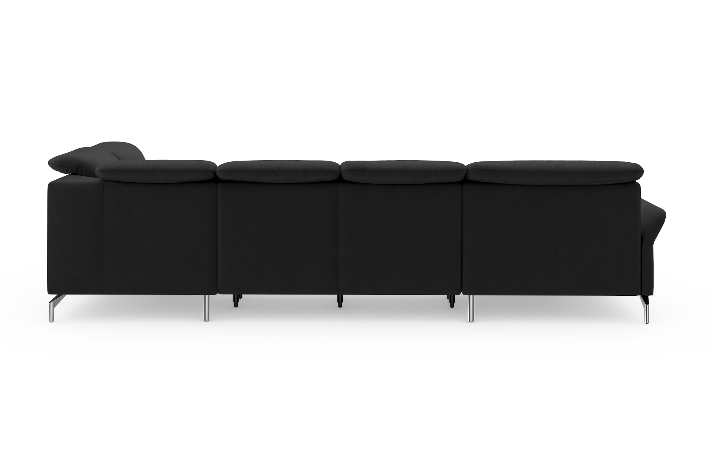 sit&more Wohnlandschaft »Fashion U-Form«, wahlweise mit Kopfteilverstellung, Vorziehsitz, motorisch, Nickelfüße