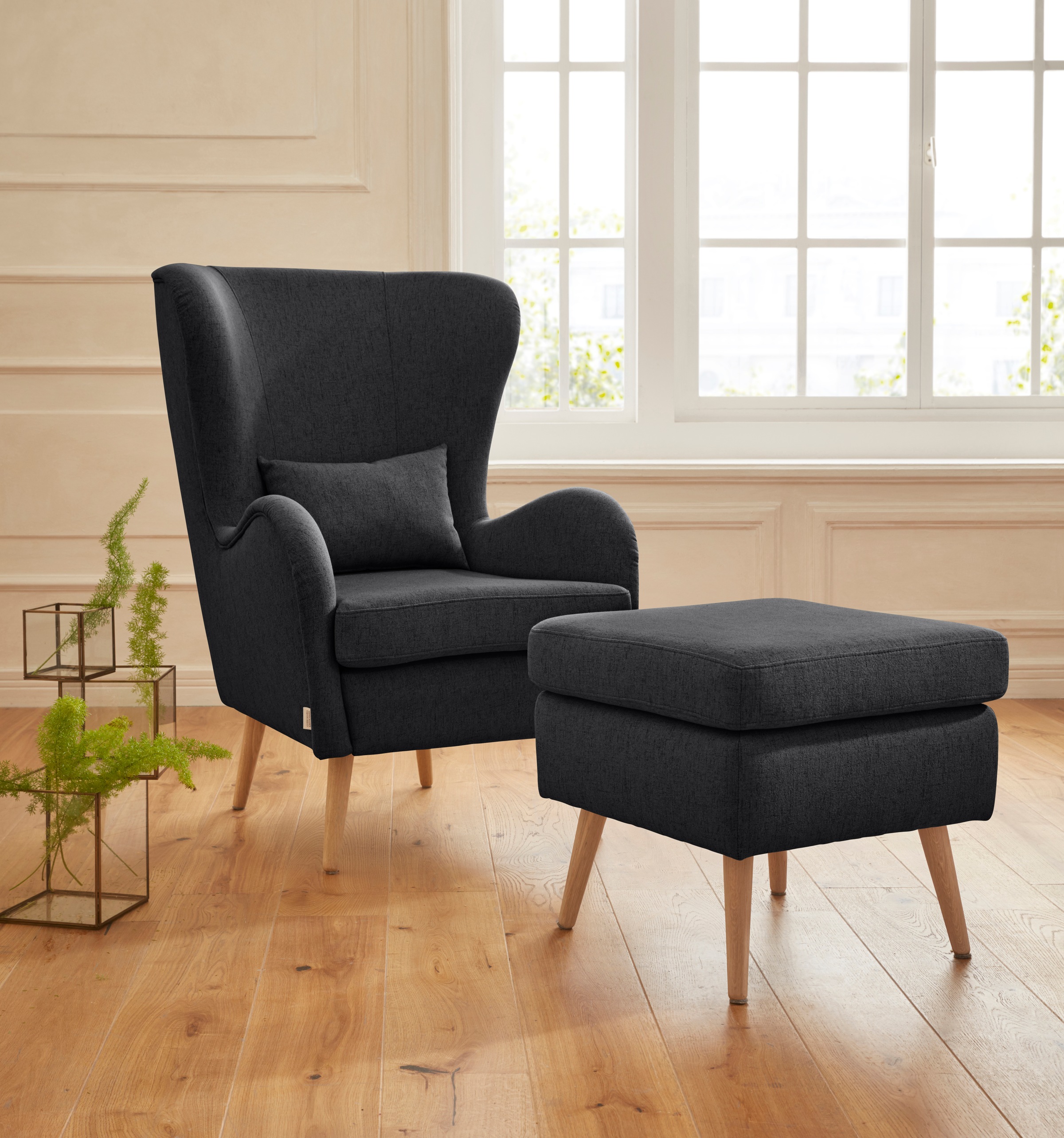 Home affaire Sessel »Sallito, TV-Sessel, Ohrensessel mit« Hocker, in vielen günstig online kaufen