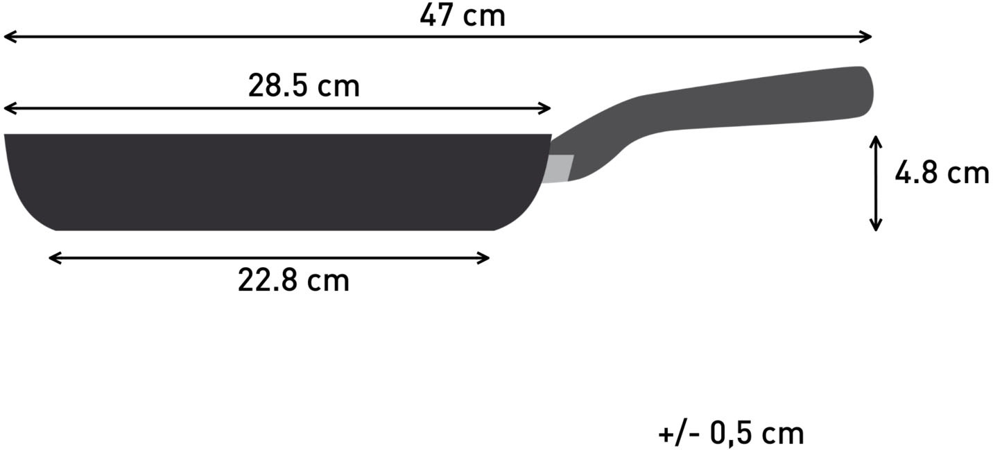 Tefal Bratpfanne »Hard Titanium Essential, Titanium Antihaftversiegelung« Aluminium 1 Stk. tlg. kompatibel mit Gas-/Elektro-/Keramikherden, nicht induktionsgeeignet