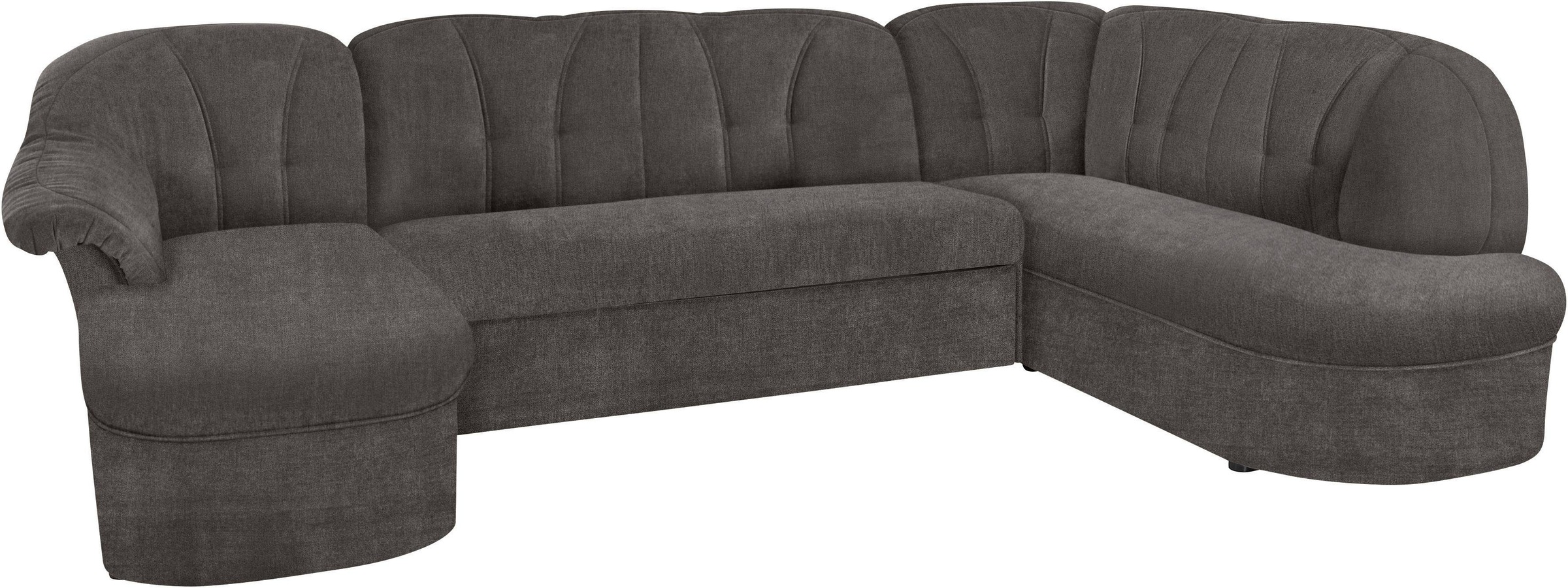 DOMO collection Wohnlandschaft »Pegnitz, zeitlos und modern, mit attraktiver Rückensteppung, U-Form«, wahlweise mit Bettfunktion