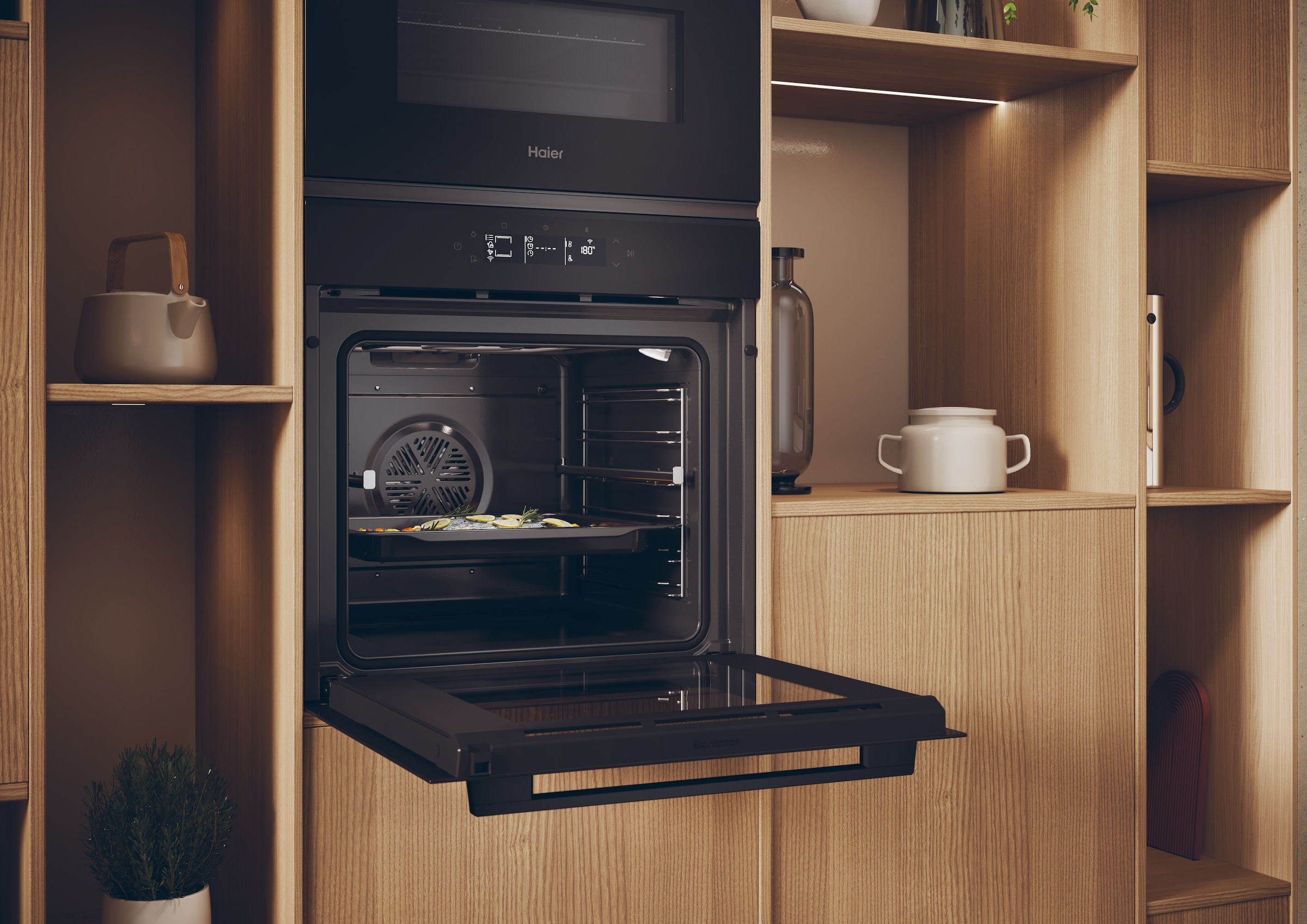 Haier Pyrolyse Backofen ID SERIE 2 »H6 ID25G3YTB«, mit 1-fach-Teleskopauszug, Pyrolyse-Selbstreinigung
