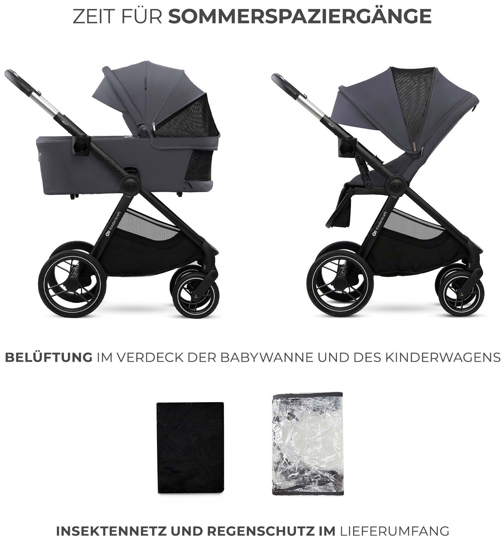 Kinderkraft Kombi-Kinderwagen »NEA 2 2in1« 27 kg
