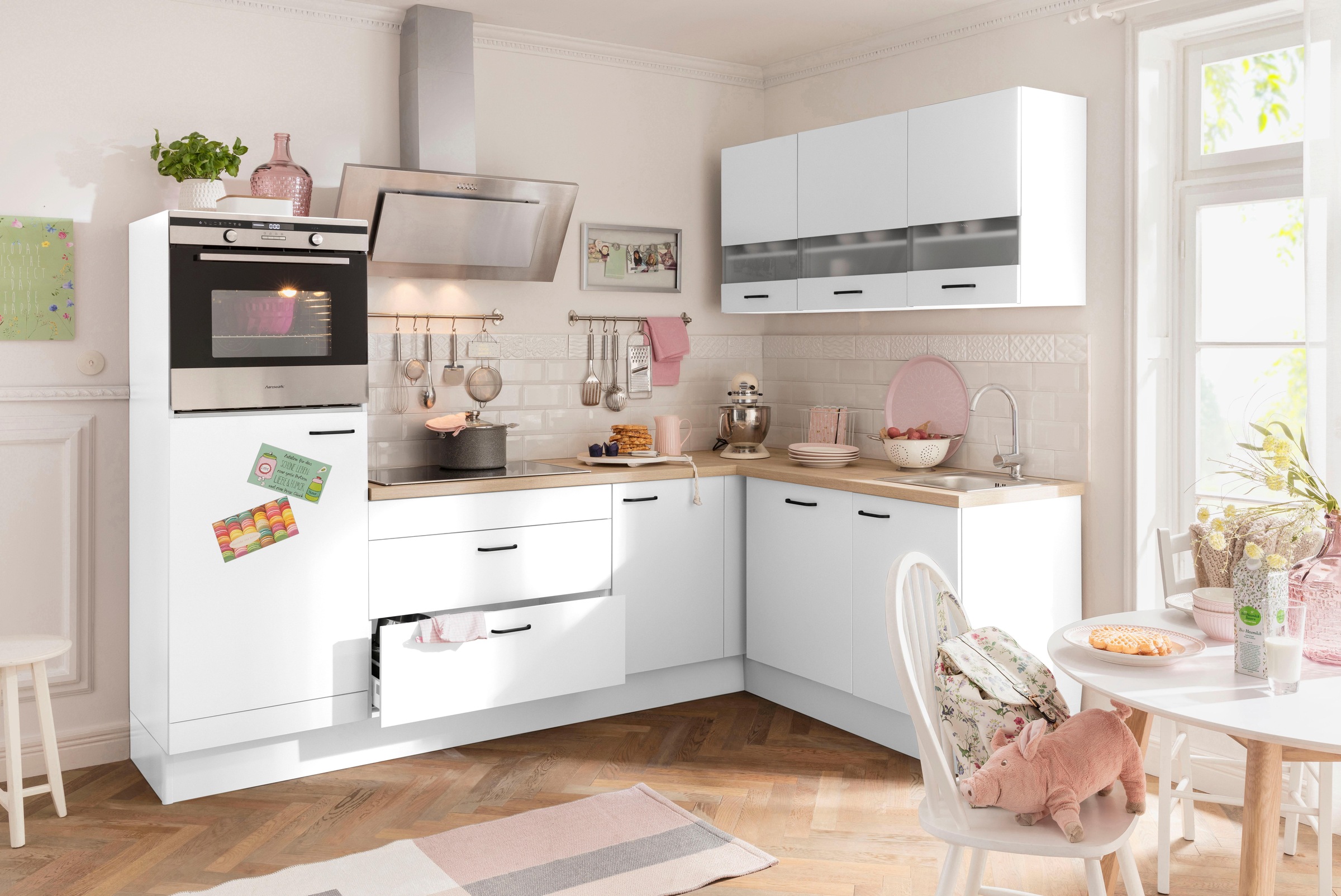 OPTIFIT Winkelküche »Elga« Soft-Close-Funktion, höhenverstellbaren Füßen, Stellbreite 265 x 175cm