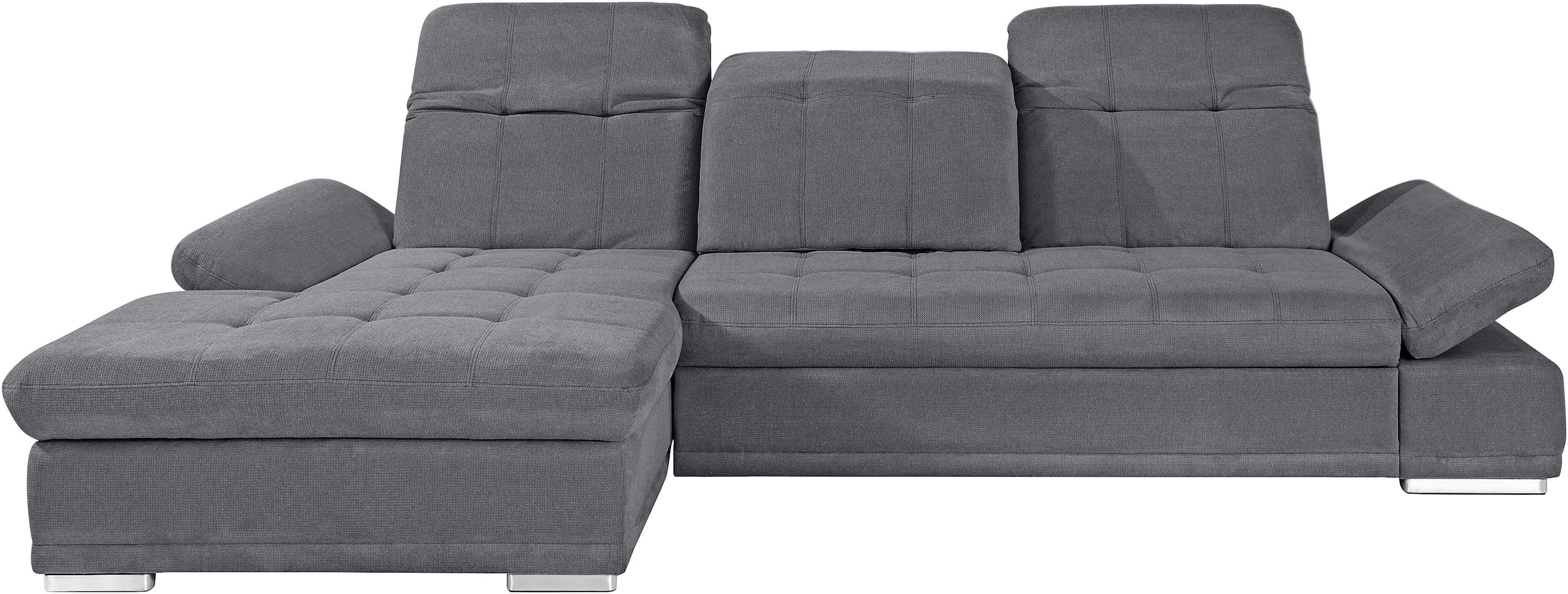 COTTA Ecksofa »Holiday L-Form mit Sitztiefen-, Armteil- und Kopfteilverstellung«, wahlweise mit Bettfunktion & Bettkasten