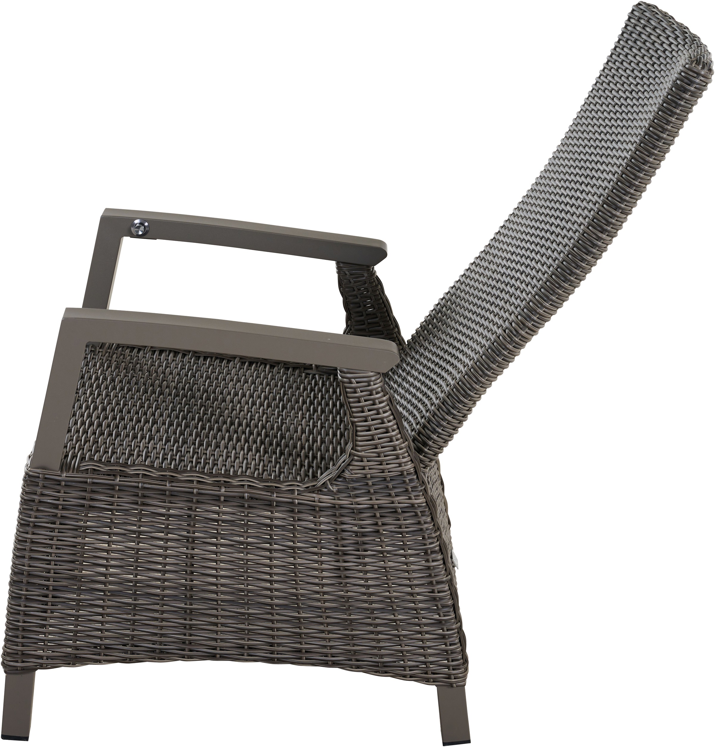 Siena Garden Gartensessel »»Corido Dining Move« taupe inkl. Kissen«, Rückenlehne stufenlos verstellbar