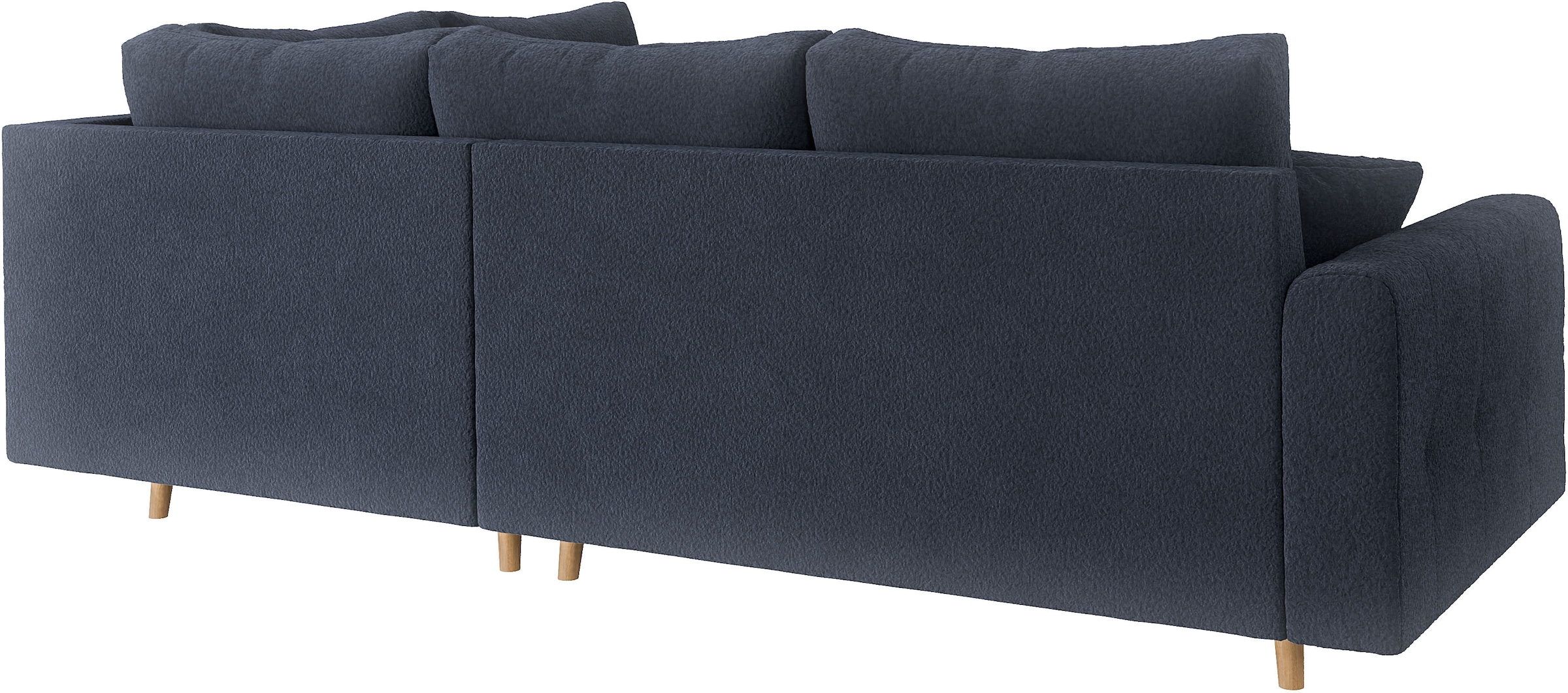 Home affaire Ecksofa »CHARRE L-Form mit Ottomane, Maße B/T/H: 231/161/81 cm«, feine Steppung, lose Rücken- und Zierkissen, auch in Cord und Bouclé