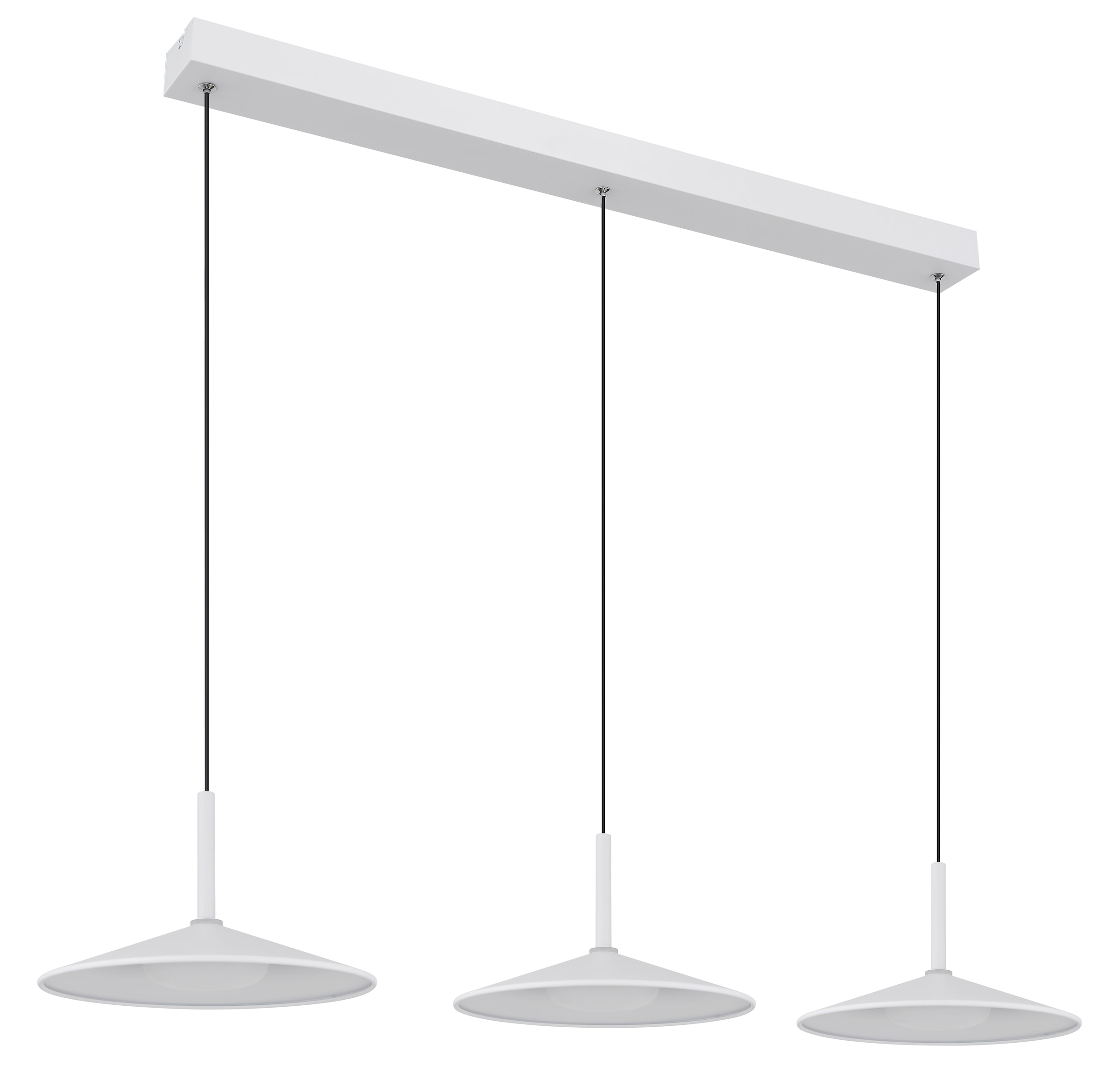 GLOBO LIGHTING Hängeleuchte »LAMPONE« LED-Modul 1 Stk. Warmweiß Hängelampe Metall weiß Acryl opal Esszimmer Esstisch