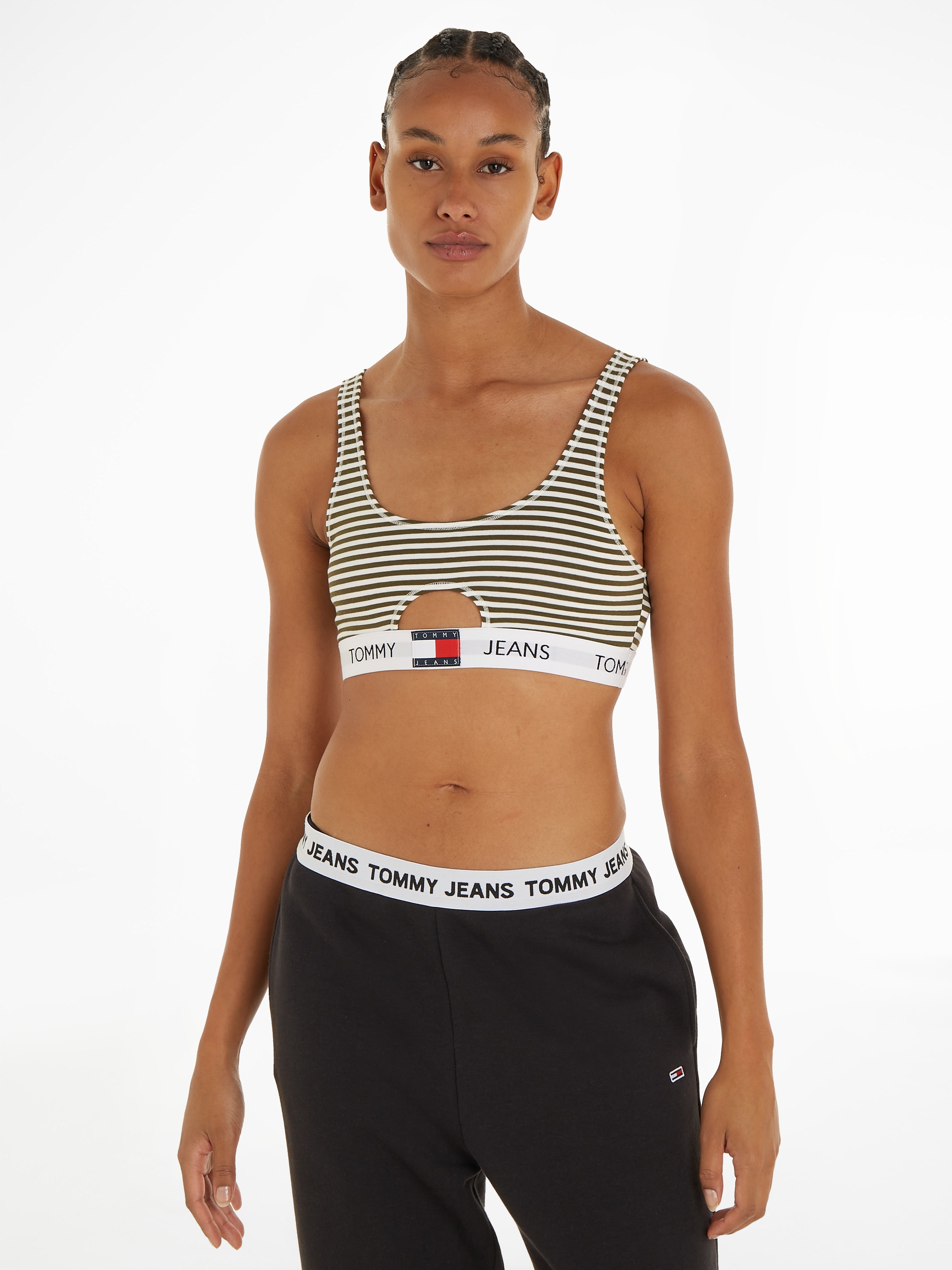 Tommy Hilfiger Underwear Bralette-BH »KEYHOLE BRALETTE PRINT«, im Streifendessin, Cutout