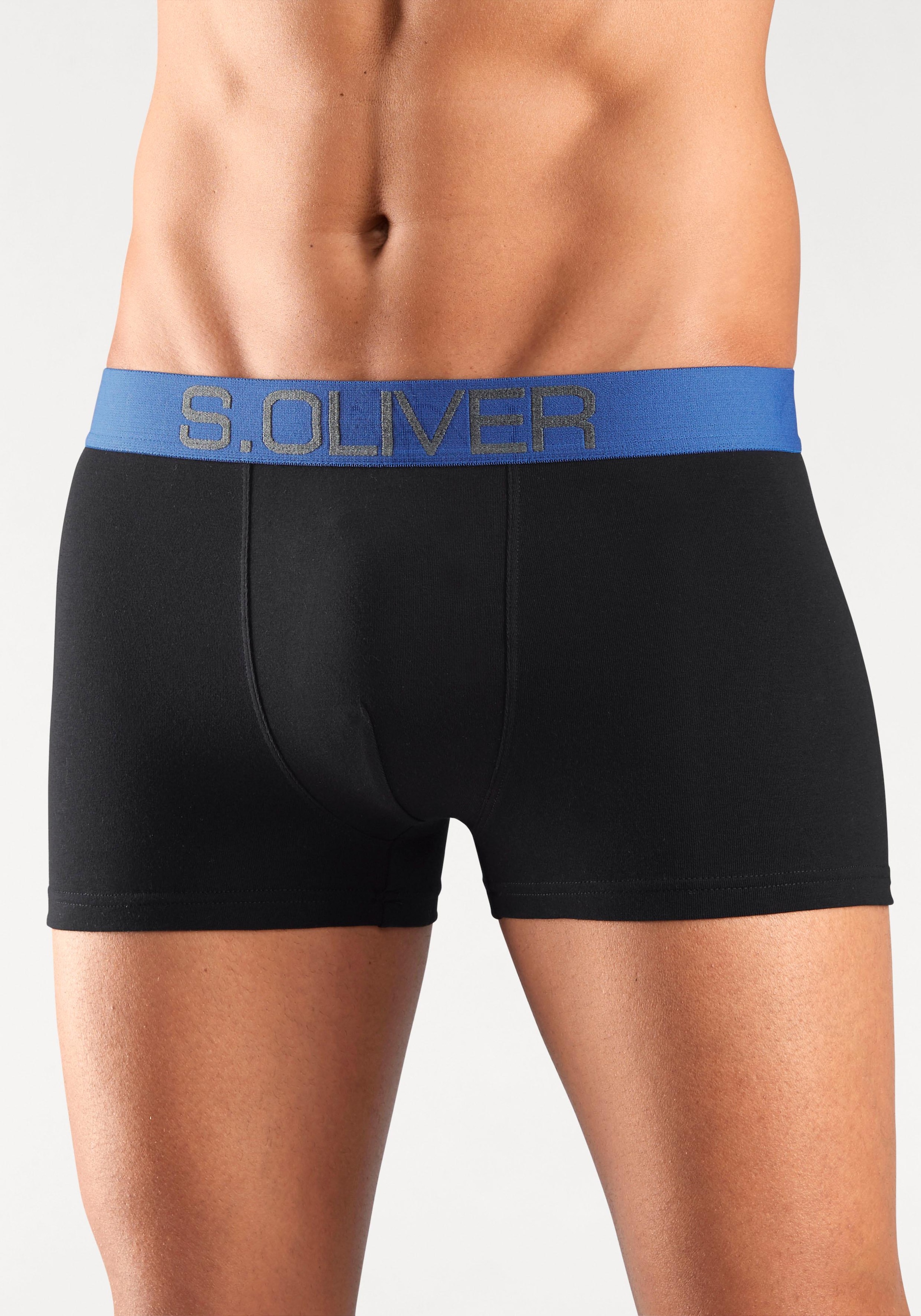 s.Oliver Boxer »Boxershorts für Herren«, (Packung, 4 St.), mit kontrastfarbenem Webbund