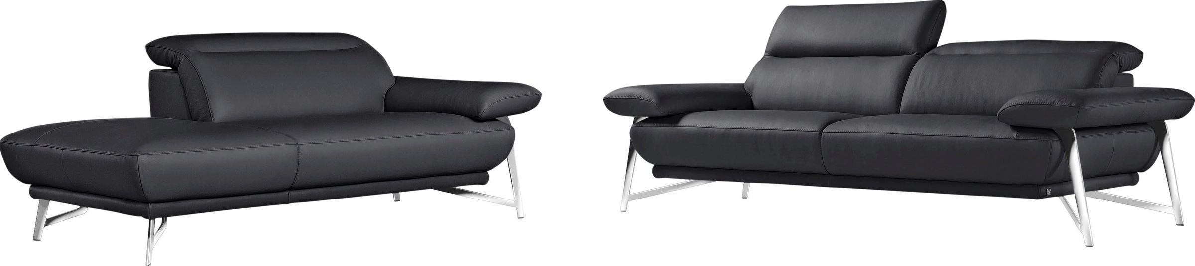 Egoitaliano Sofa »Anais, erstklassiger Sitzkomfort, Fußfarbe chrom«, Set, K günstig online kaufen