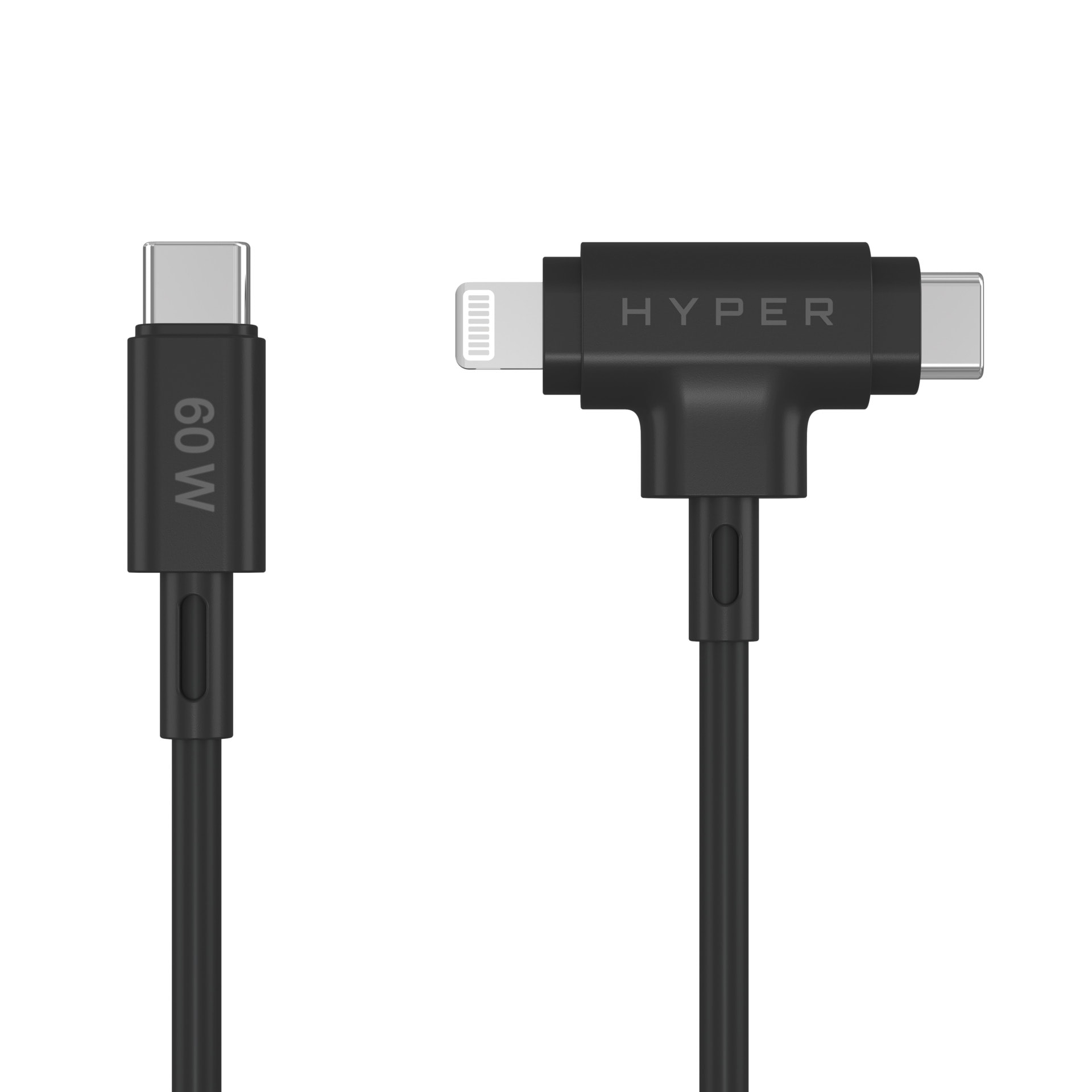 Targus USB-Kabel »HyperJuice Silicone USB-C zu USB-C Lightning Hybrid 60W« Lightning | USB-C