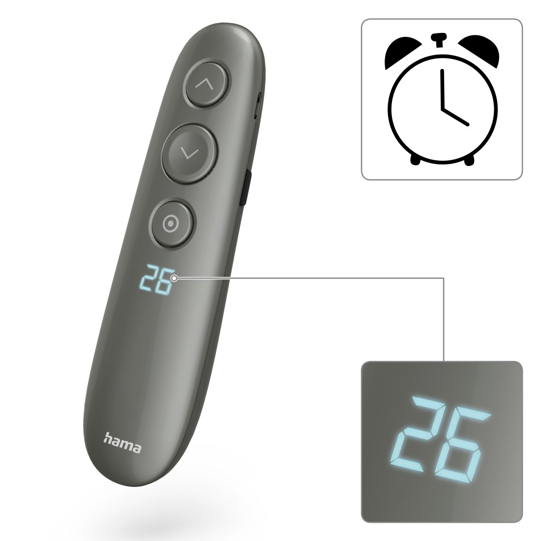 Hama Fernbedienung »Digitaler Laserpointer mit Spot-Illumination und Leselupe« 20m Reichweite, digitaler Laserpointer, Spot-Illumination, Lupe, Timer