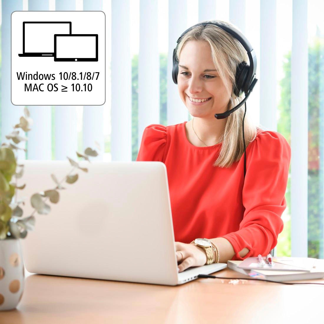 Hama Headset »PC-Office-Headset "HS-P350", Stereo, Schwarz«