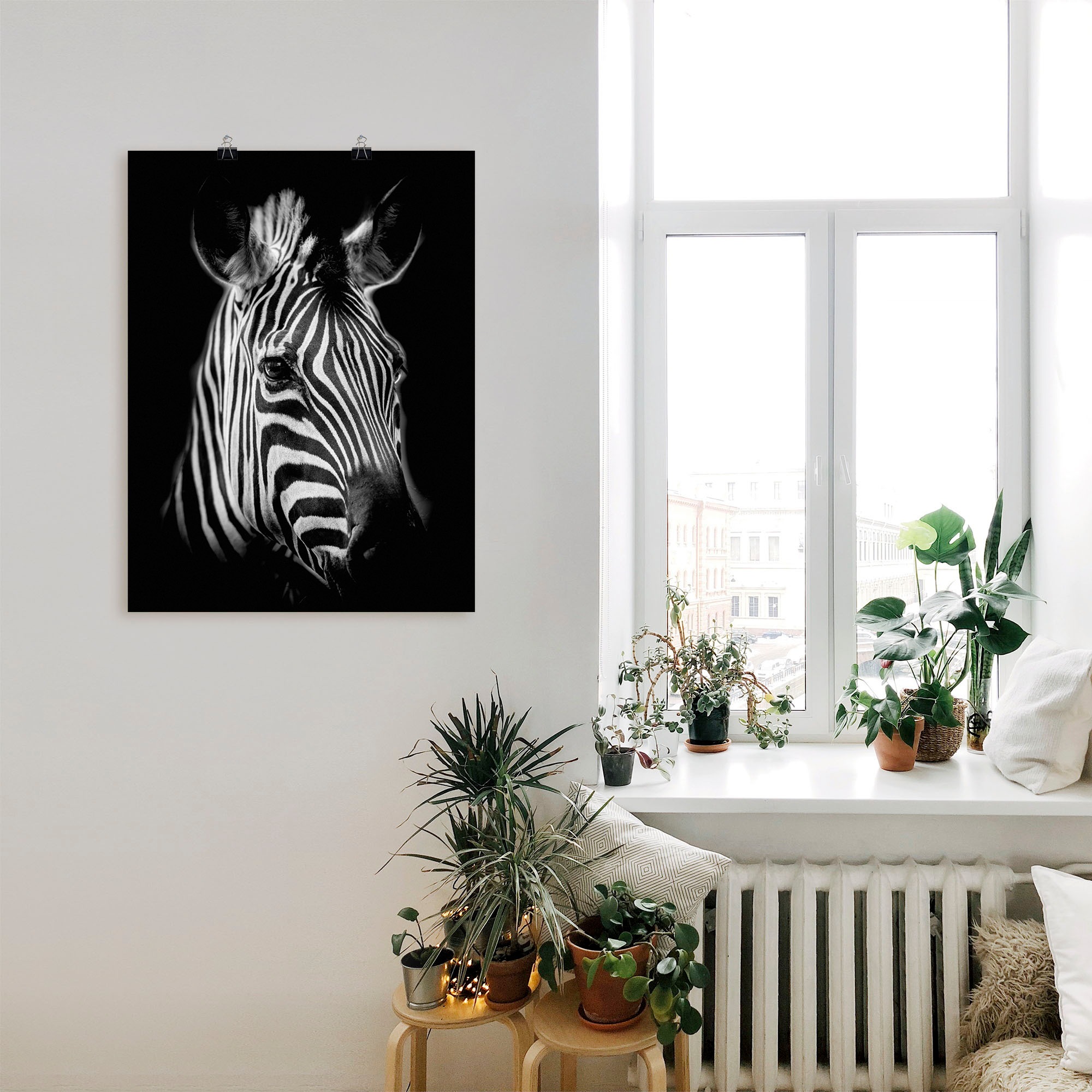 Artland Wandbild »Zebra«, Zebra Bilder, (1 St.), als Alubild, Outdoorbild, Leinwandbild, Poster, Wandaufkleber