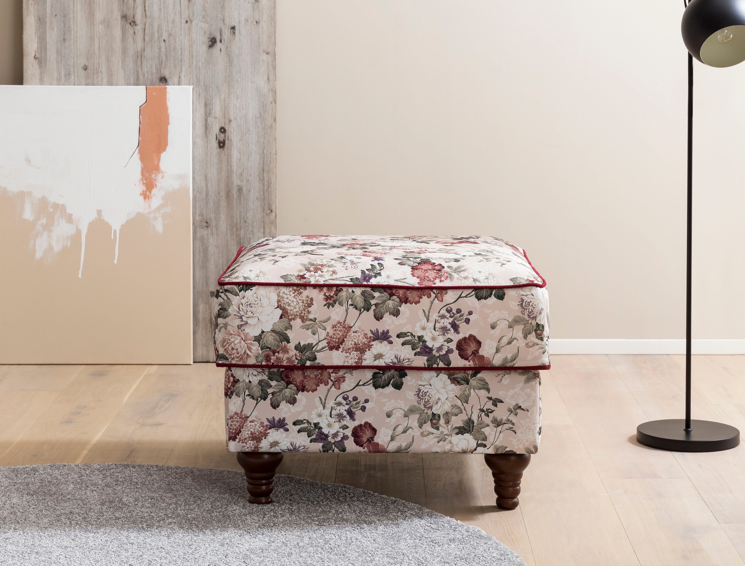 Home affaire Hocker »LUCIENNE«, mit gedrechselten Füßen aus Holz günstig online kaufen