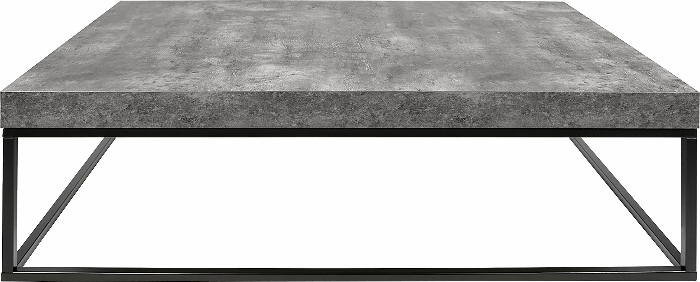 TemaHome Couchtisch »Petra«, mit einer Tischplatte in Beton-Optik und einem schwarzen Beingestell