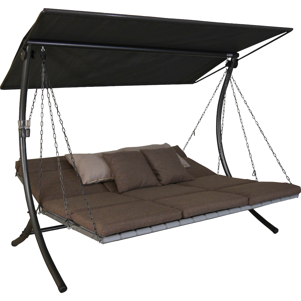 Angerer Freizeitmöbel Hollywoodschaukel »Luxus Smart olive«, BxTxH: 210x145x160 cm