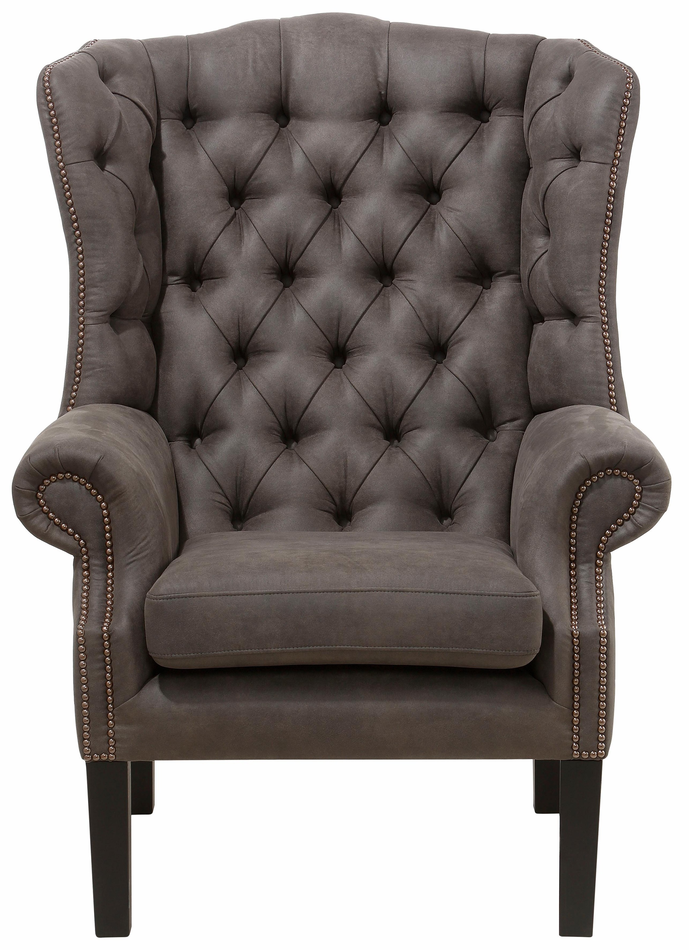 Home affaire Sessel »Bedford Ohrensessel Chesterfield«, mit aufwendiger Kno günstig online kaufen