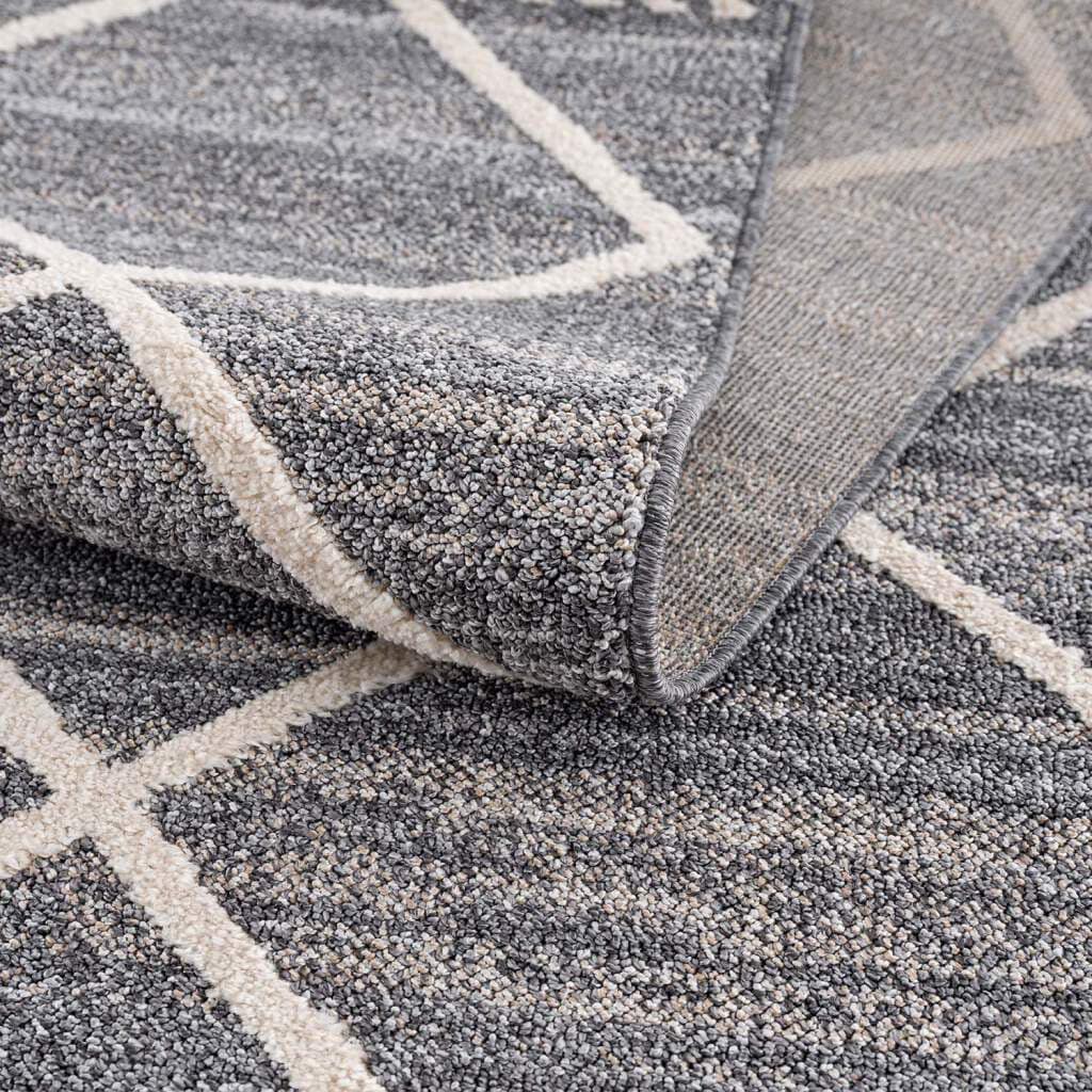 Carpet City Teppich »Art 2645«, rund, 7 mm Höhe, Kurzflor, Rauten-Optik, ideal für Flur & Diele