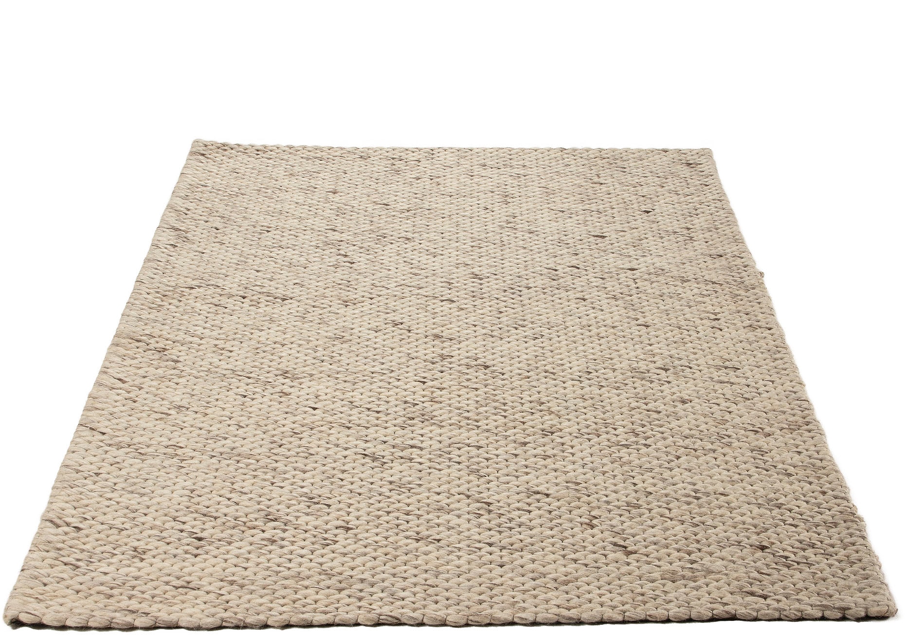 carpetfine Wollteppich »Sina«, rechteckig, Handweb Teppich, reine Wolle, meliert, handgewebt, weich & kuschelig