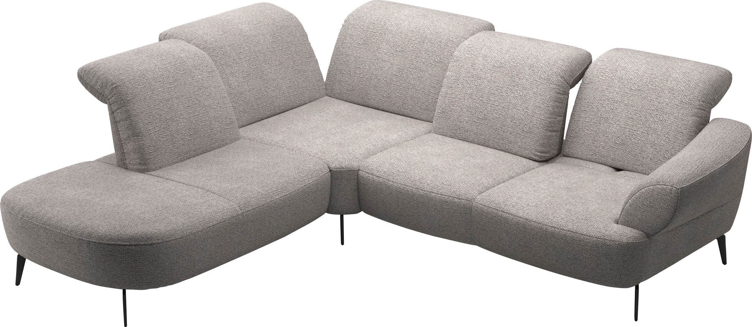 sit&more Ecksofa »Dance, L-Form, inkl. Sitztiefenverstellung«, inkl. Click&Seat, optional mit Kopfteilverstellung