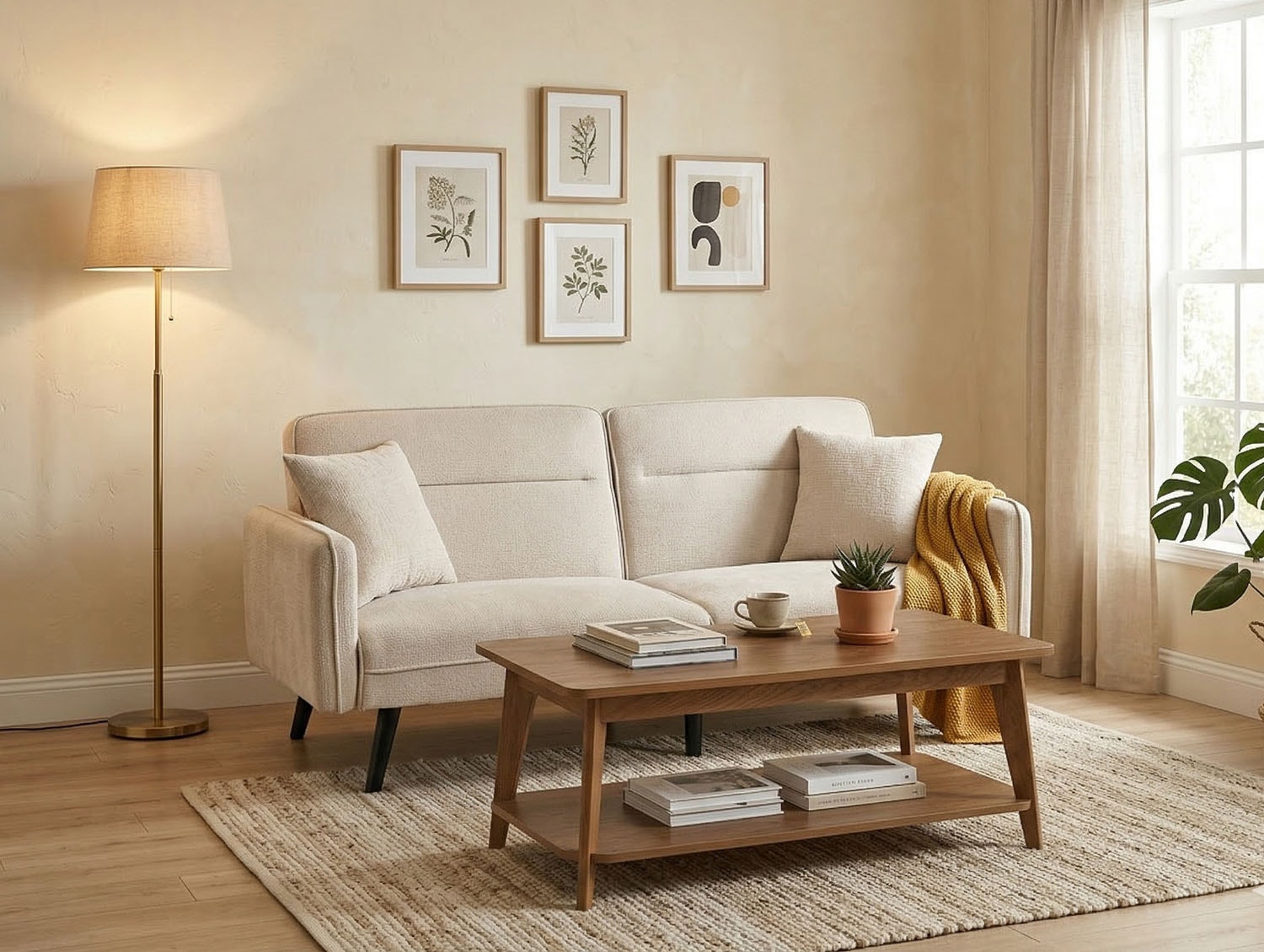 Jahnke Couchtisch »SIXTY COFFEE« Couchtisch, 2 Ebenen, Skandi, Eiche-Optik, Breite:110 cm