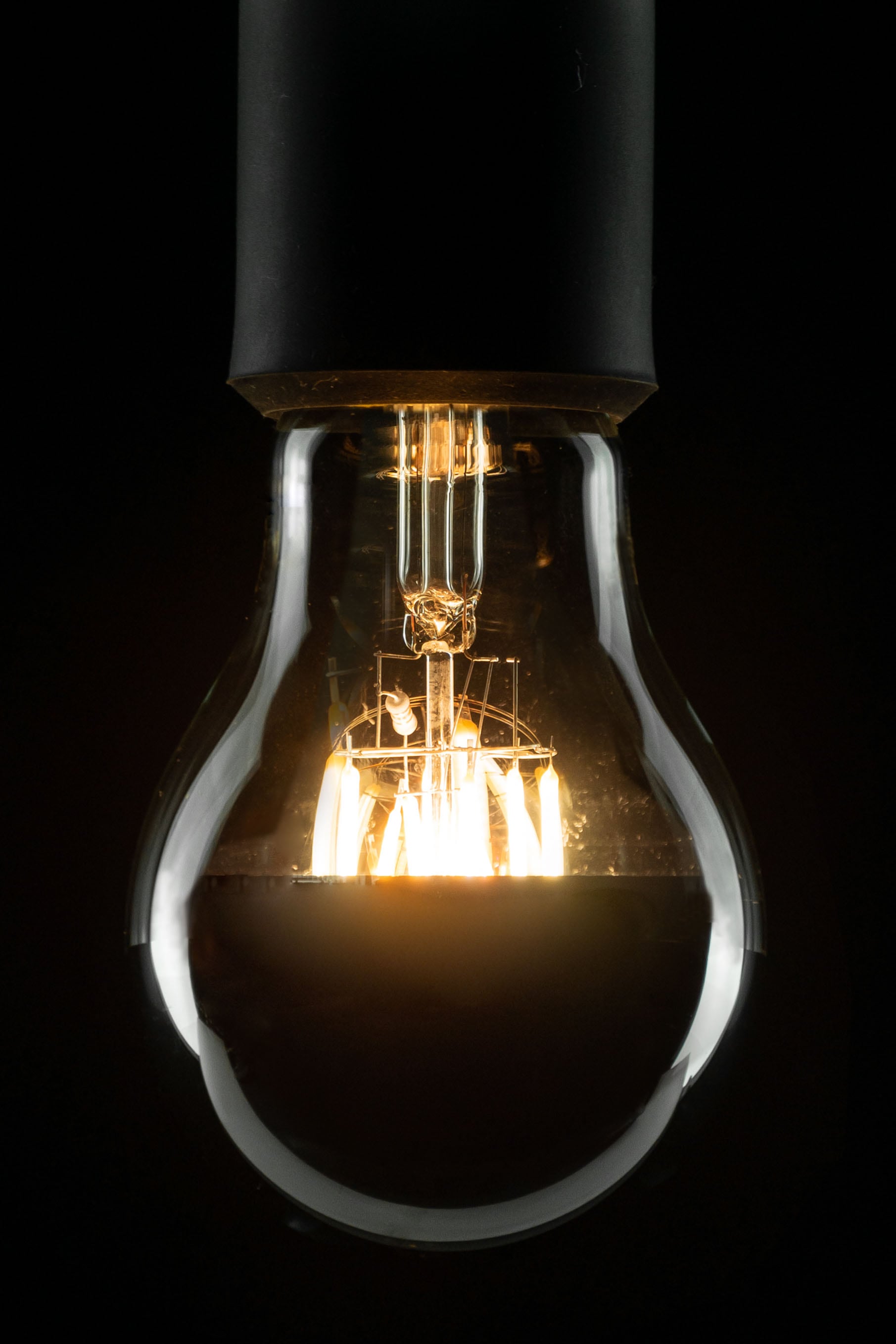 SEGULA LED-Leuchtmittel »Vintage Line«, E27, 1 St., Warmweiß, dimmbar, Glühlampe A67 Spiegelkopf silber, E27