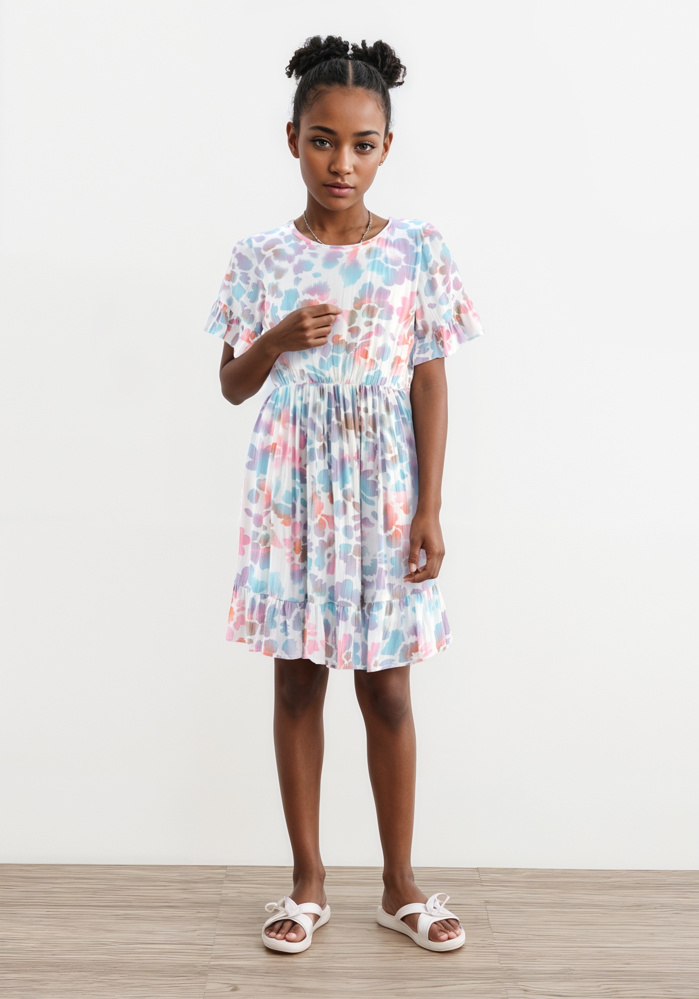 happy girls Druckkleid mit Volant