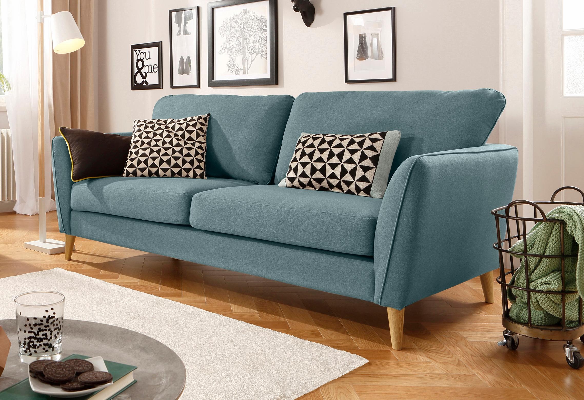 Home affaire 3-Sitzer »MARSEILLE 3er Sofa 206 cm, Cord, Flachgewebe, Strukt günstig online kaufen