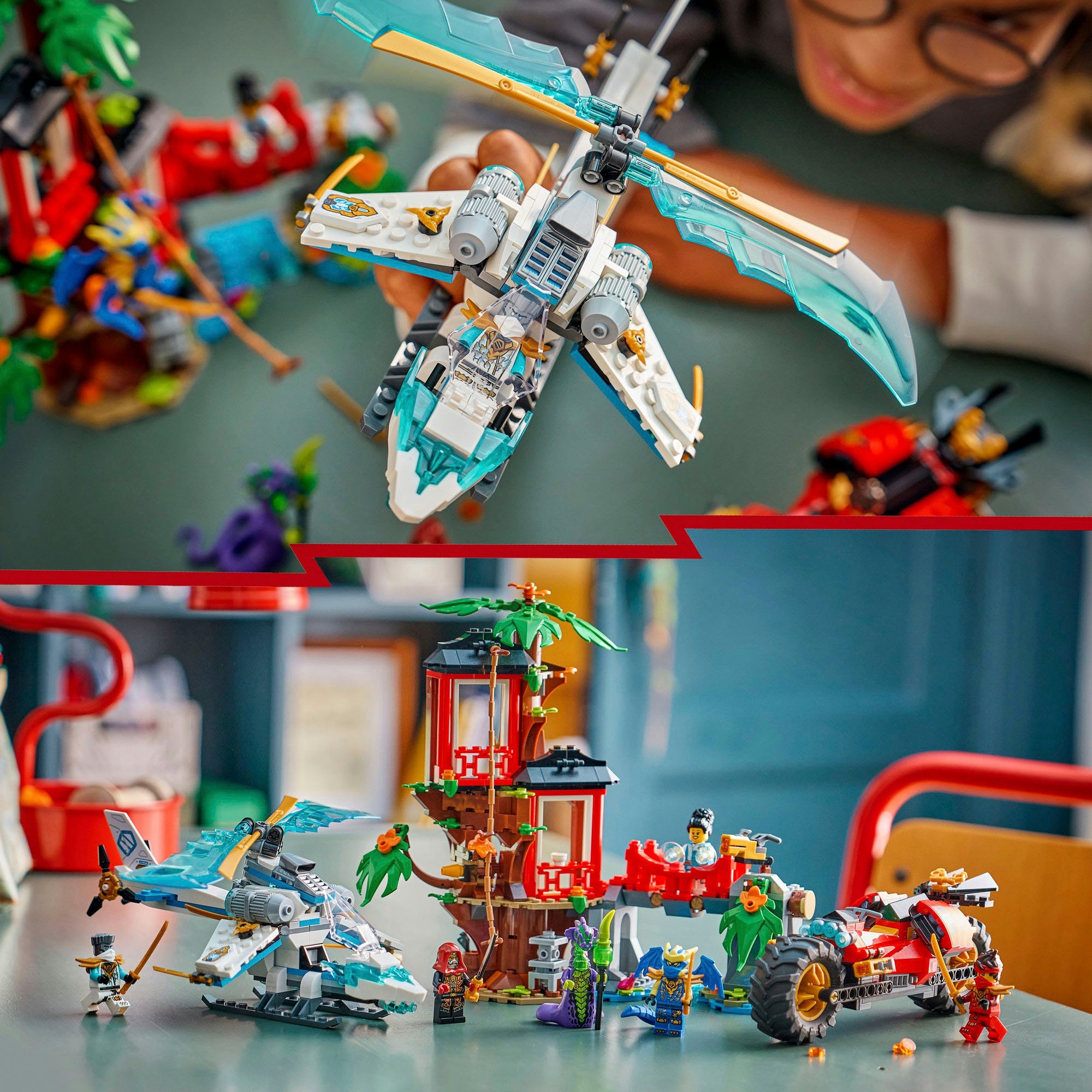 LEGO® Konstruktionsspielsteine »Showdown am Baumhaus mit dem Ninja-Bike (71857), LEGO Ninjago«