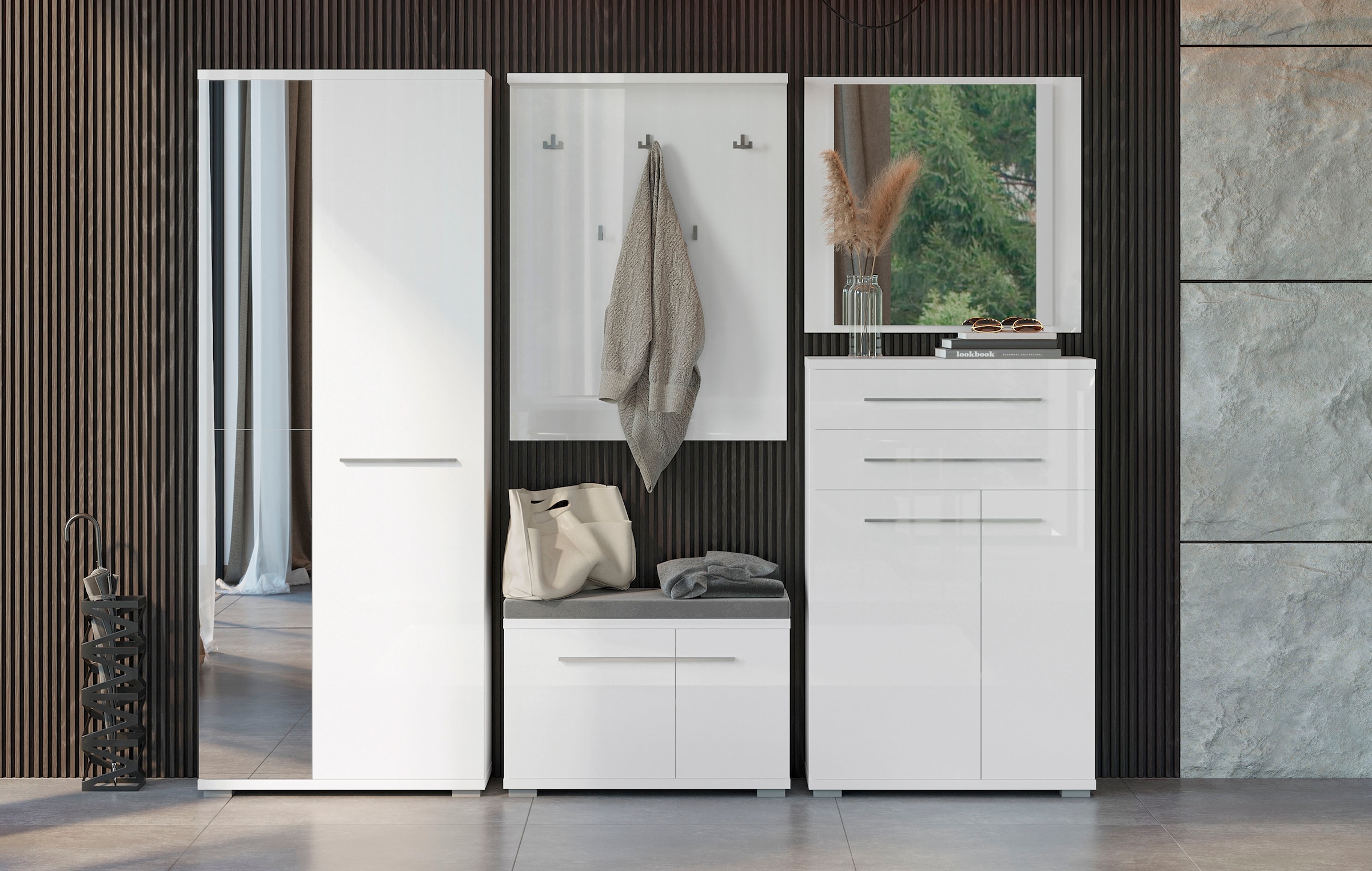 Places of Style Schuhschrank »Piano«, UV lackiert, hochglänzend, Soft-Close Funktion