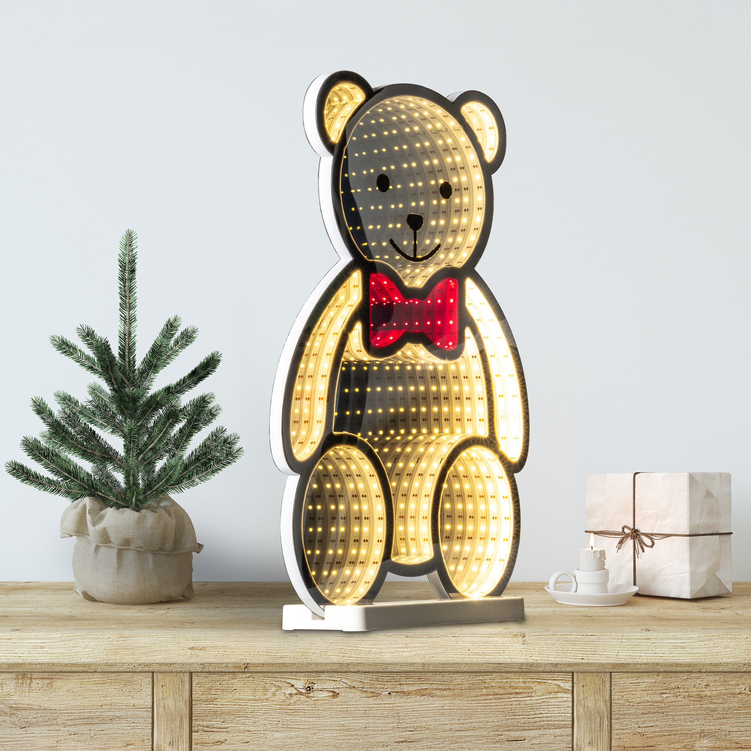 my home LED Dekofigur »Evaya« LED-Modul Warmweiß Infinity Effekt, Weihnachtsdeko für Innen, beidseitig beleuchte