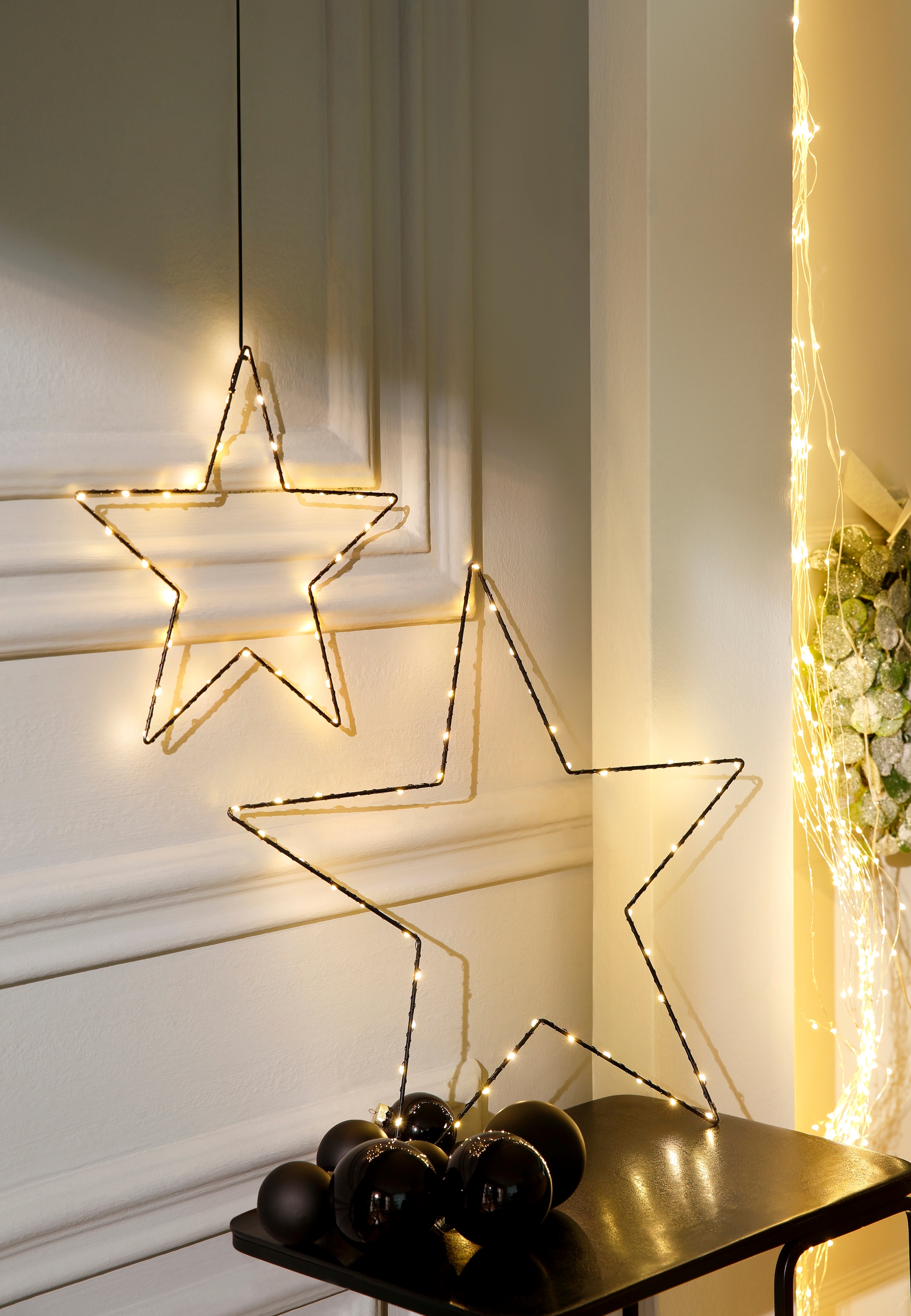 Leonique LED Stern »Weihnachtsstern, 30 cm, online 50 Ø Drahtstern«, bestellen Timer cm Weihnachtsdeko, mit 