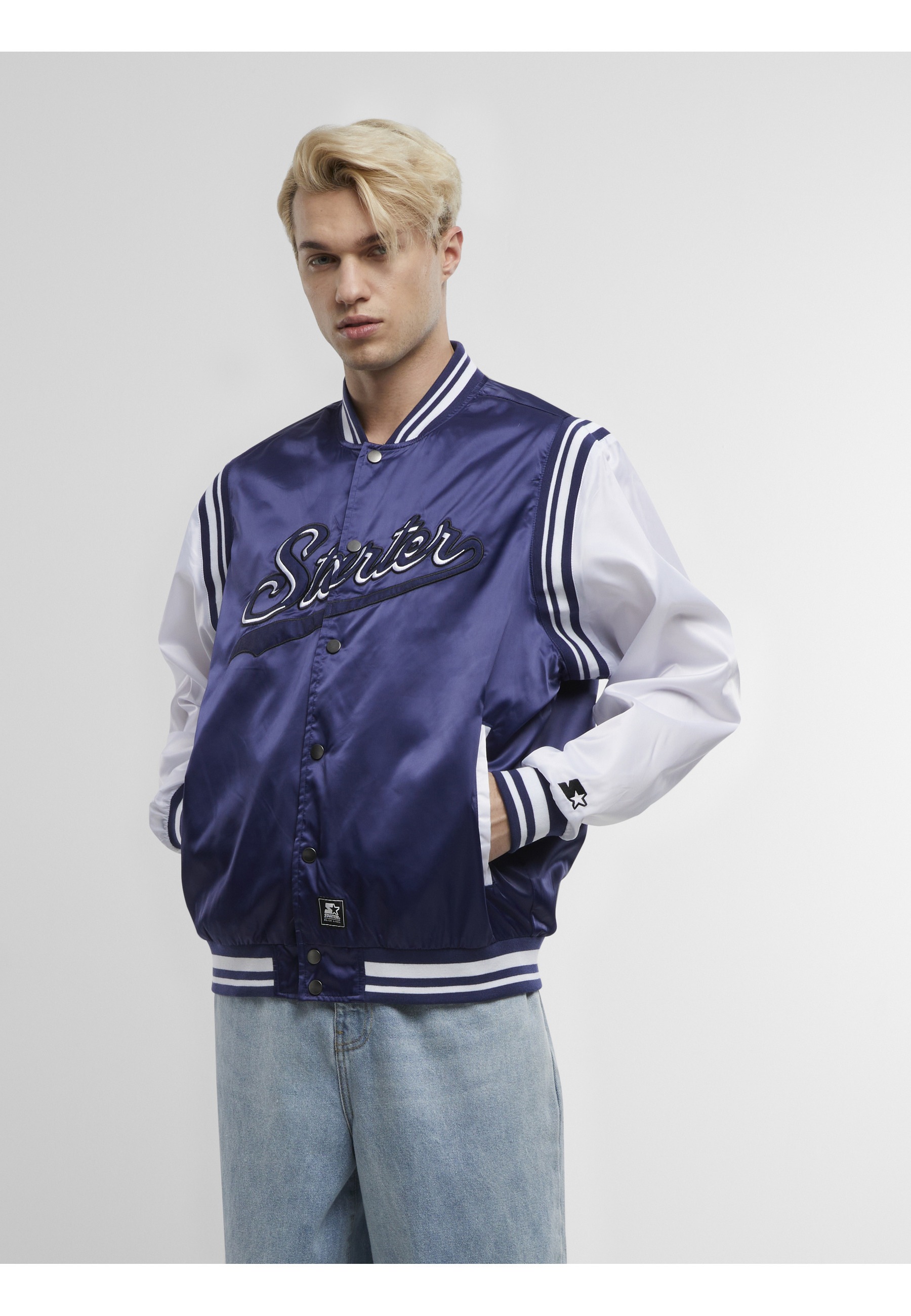 Starter Black Label Collegejacke »Starter Black Label Starter Satin College Jacket« 1 Stk. tlg. ohne Kapuze