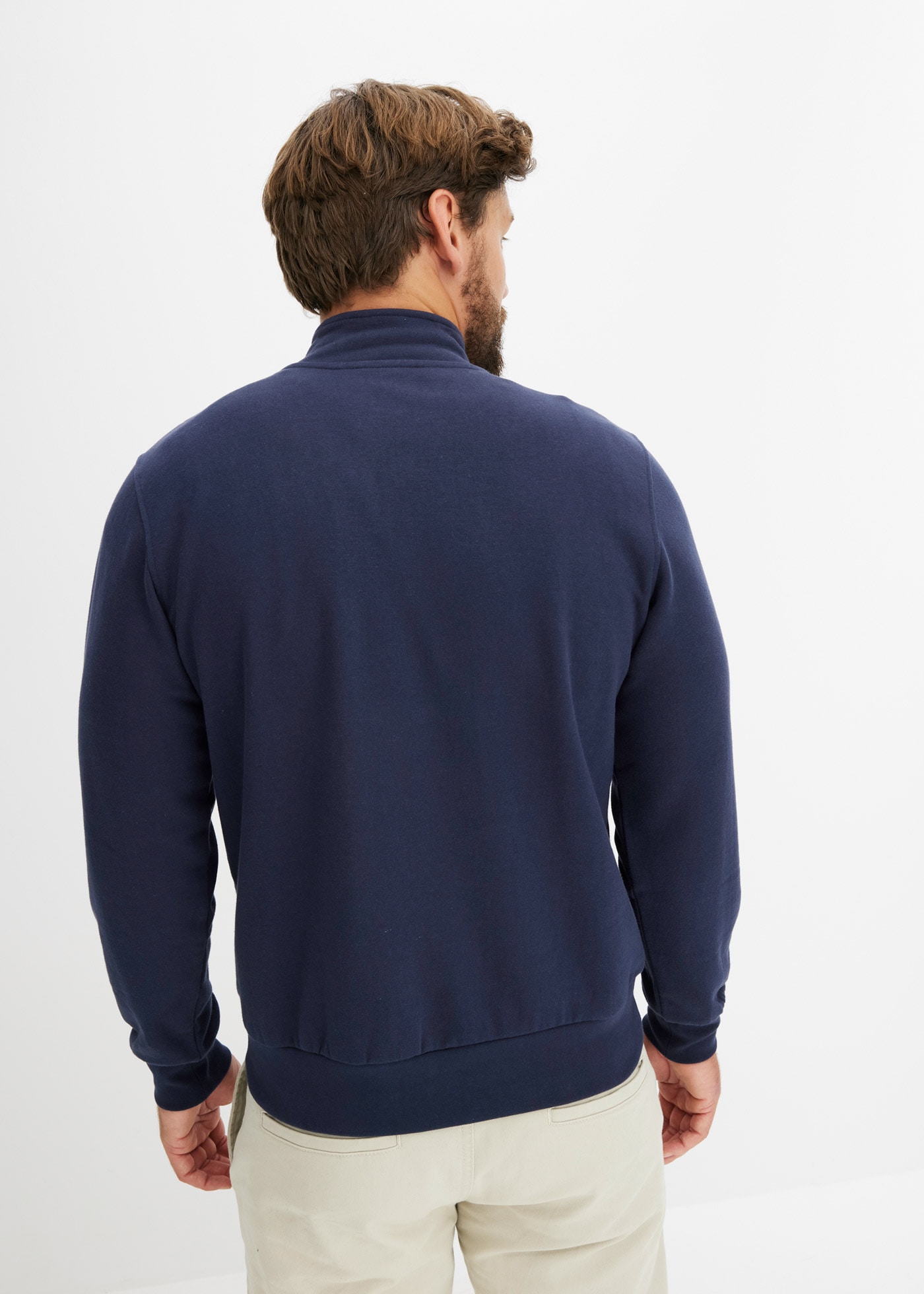 bonprix Sweatshirt »Sweatshirt mit Troyerkragen«, mit Troyerkragen und Reißverschluss
