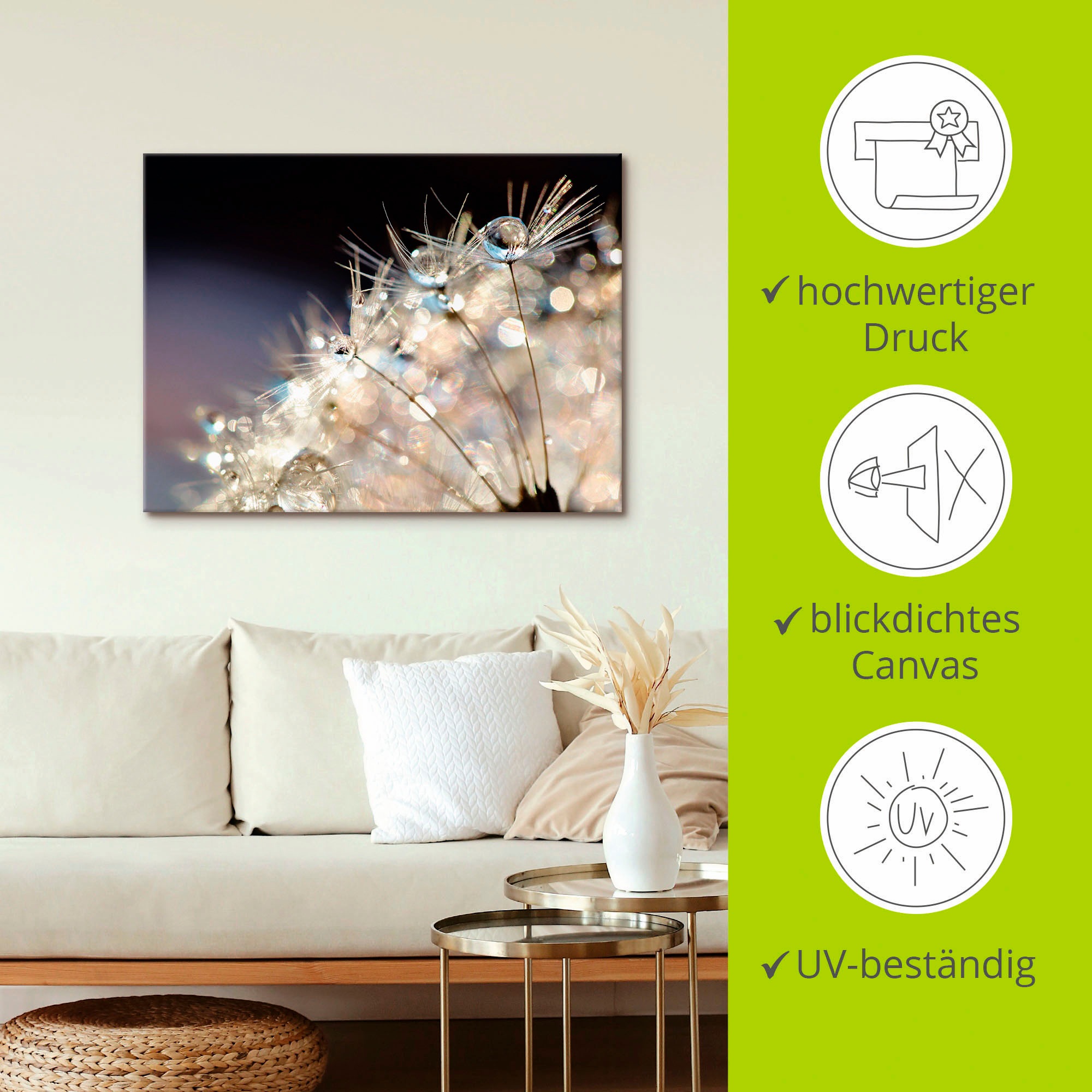 Artland Wandbild »Pusteblume Fantasie«, Blumen, (1 St.), als Alubild, Outdoorbild, Leinwandbild, Poster, Wandaufkleber