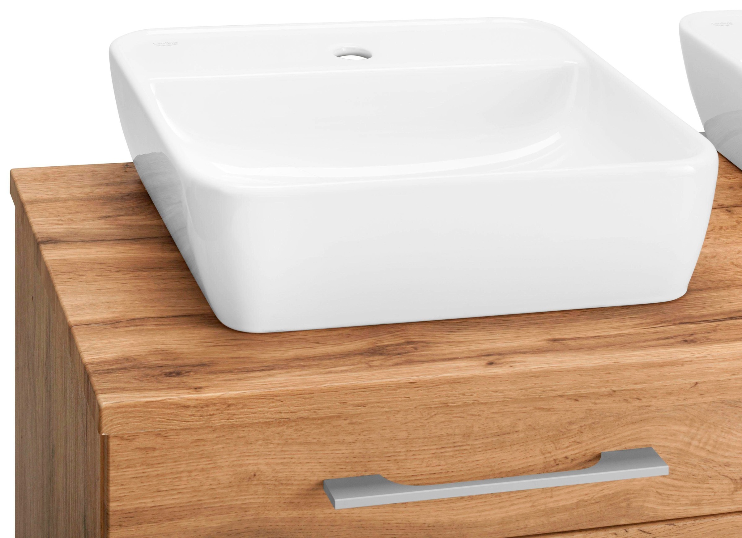 welltime Waschbeckenunterschrank »Davos«, Badmöbel, Waschtisch inkl. Waschbecken, Breite 120 cm