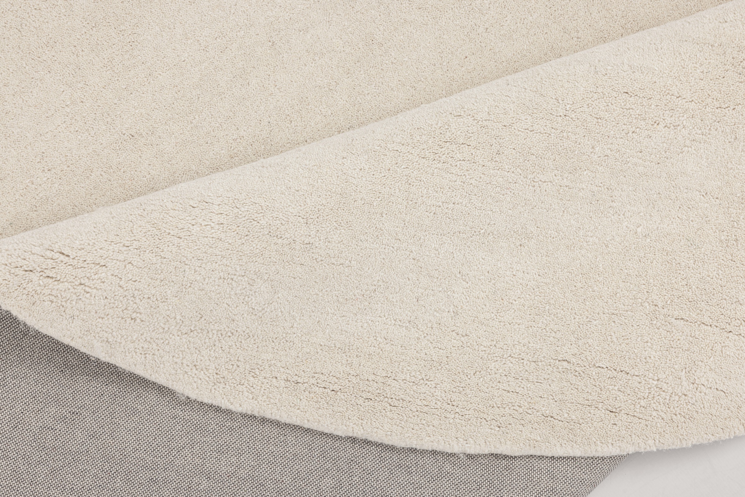 OTTO home Wollteppich »Gabbo Natur, Handgefertigt, Teppich, reine Wolle, meliert« rund 14 mm Höhe besonders weich und dicht