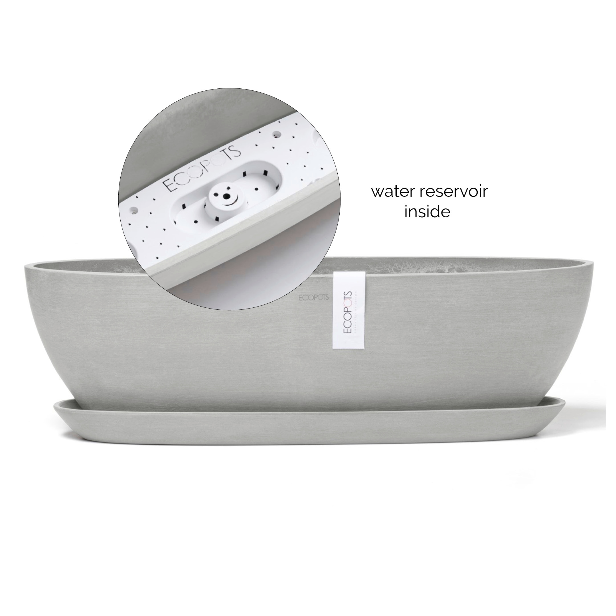 ECOPOTS Blumentopf »Sofia«, (Set), mit passendem Untersetzer