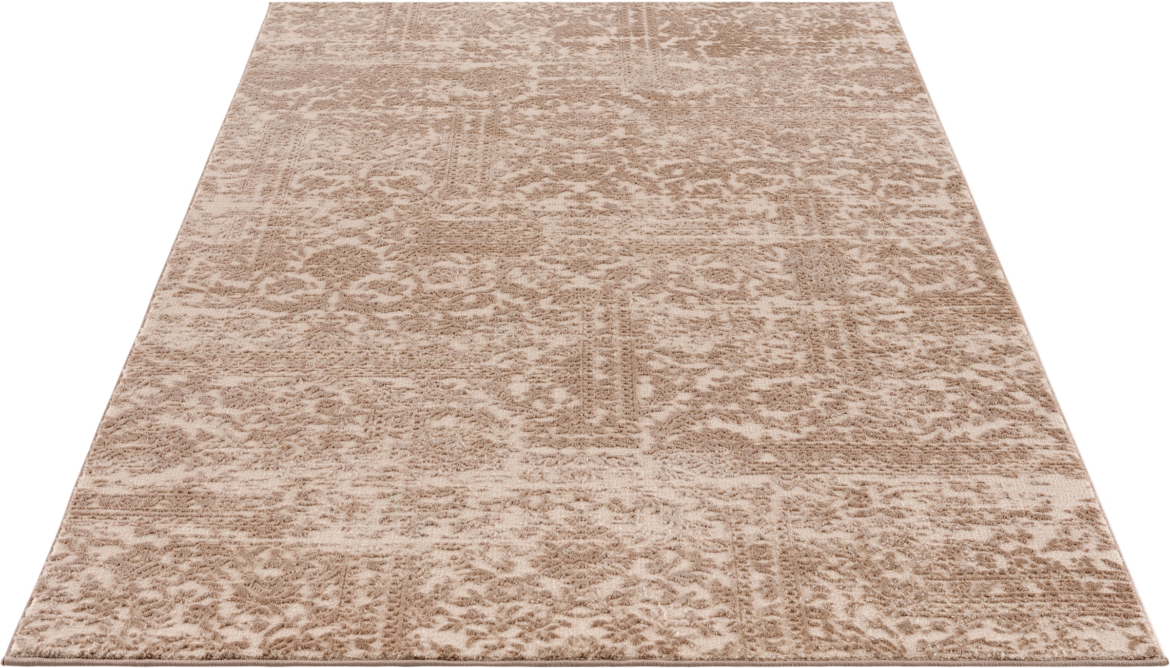 Home affaire Teppich »Dilani«, rechteckig, Vintage, dezenter Glanz, Hoch-Tief-Struktur, Schrumpf Carving-Effekt