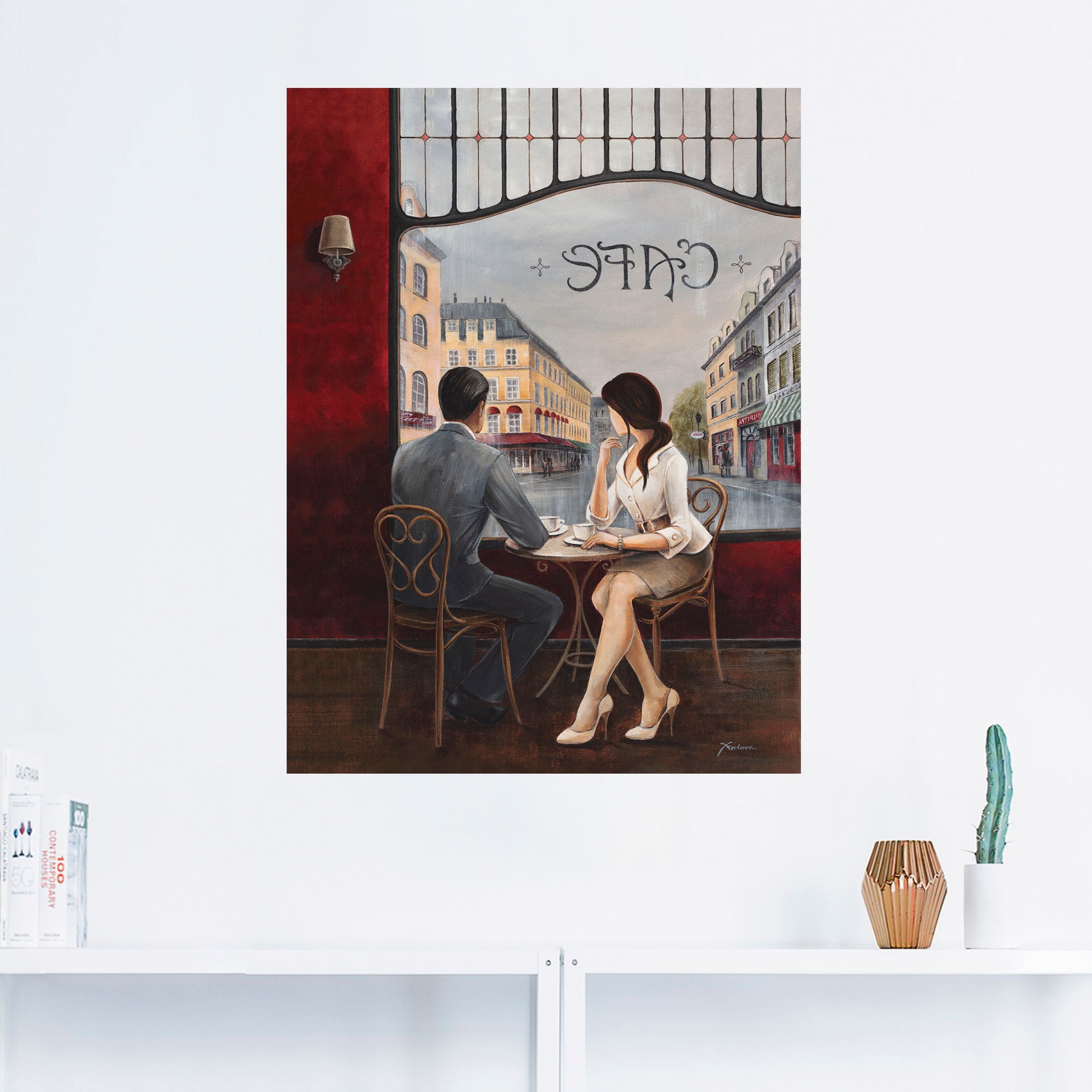 Artland Wandbild »Café«, Restaurant & Cafés, (1 St.), als Alubild, Outdoorbild, Leinwandbild, Poster, Wandaufkleber