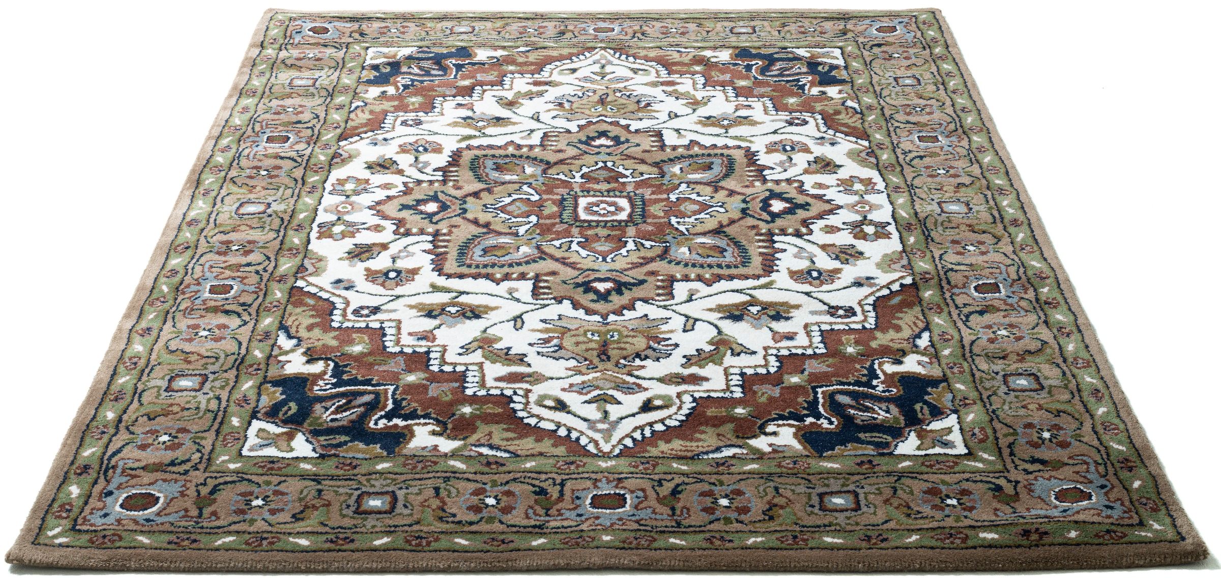 my home Wollteppich »Aman«, rechteckig, 14 mm Höhe, reine Wolle, Orient-Opt günstig online kaufen